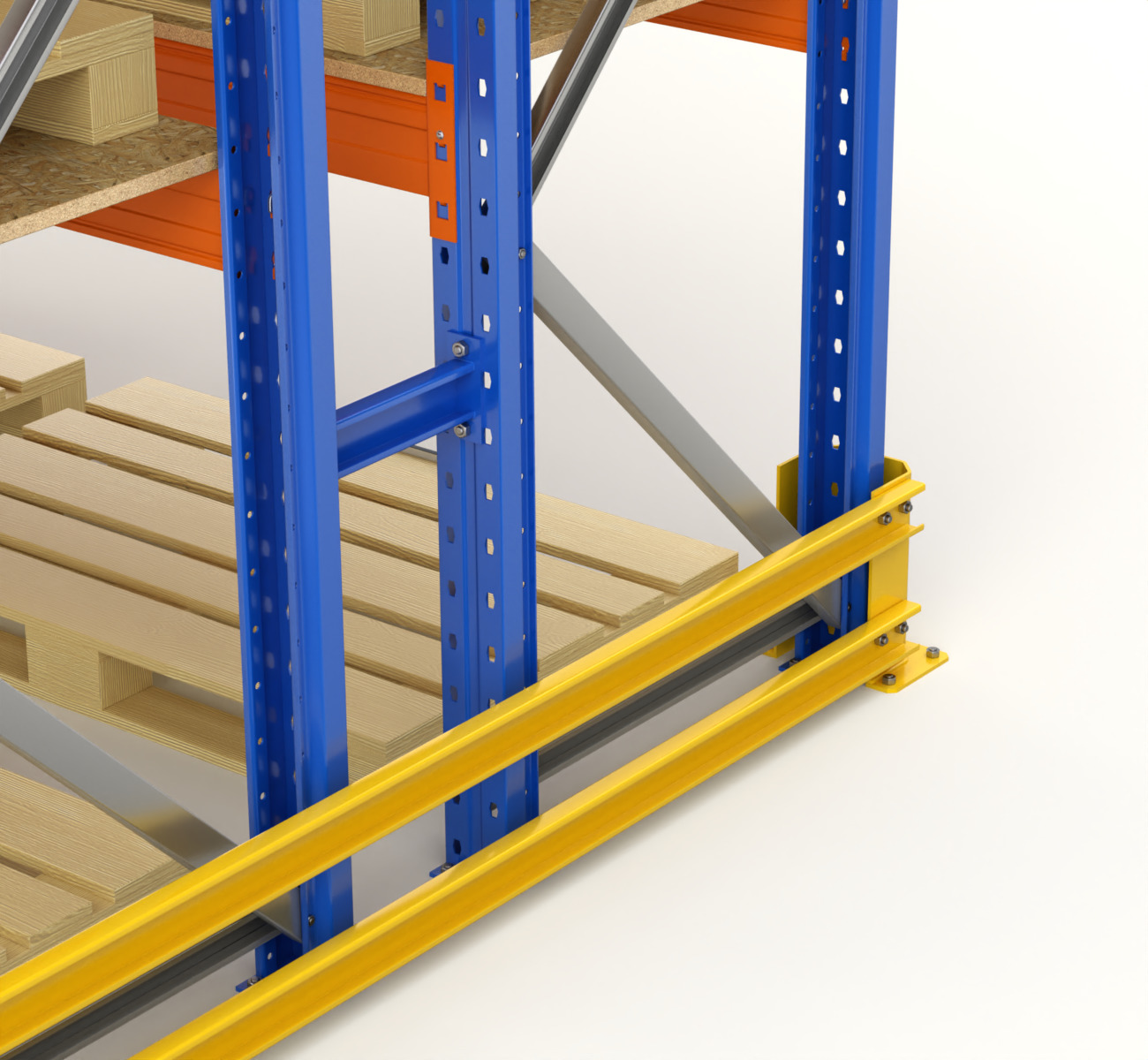 Pallet Racking System 3D model_10