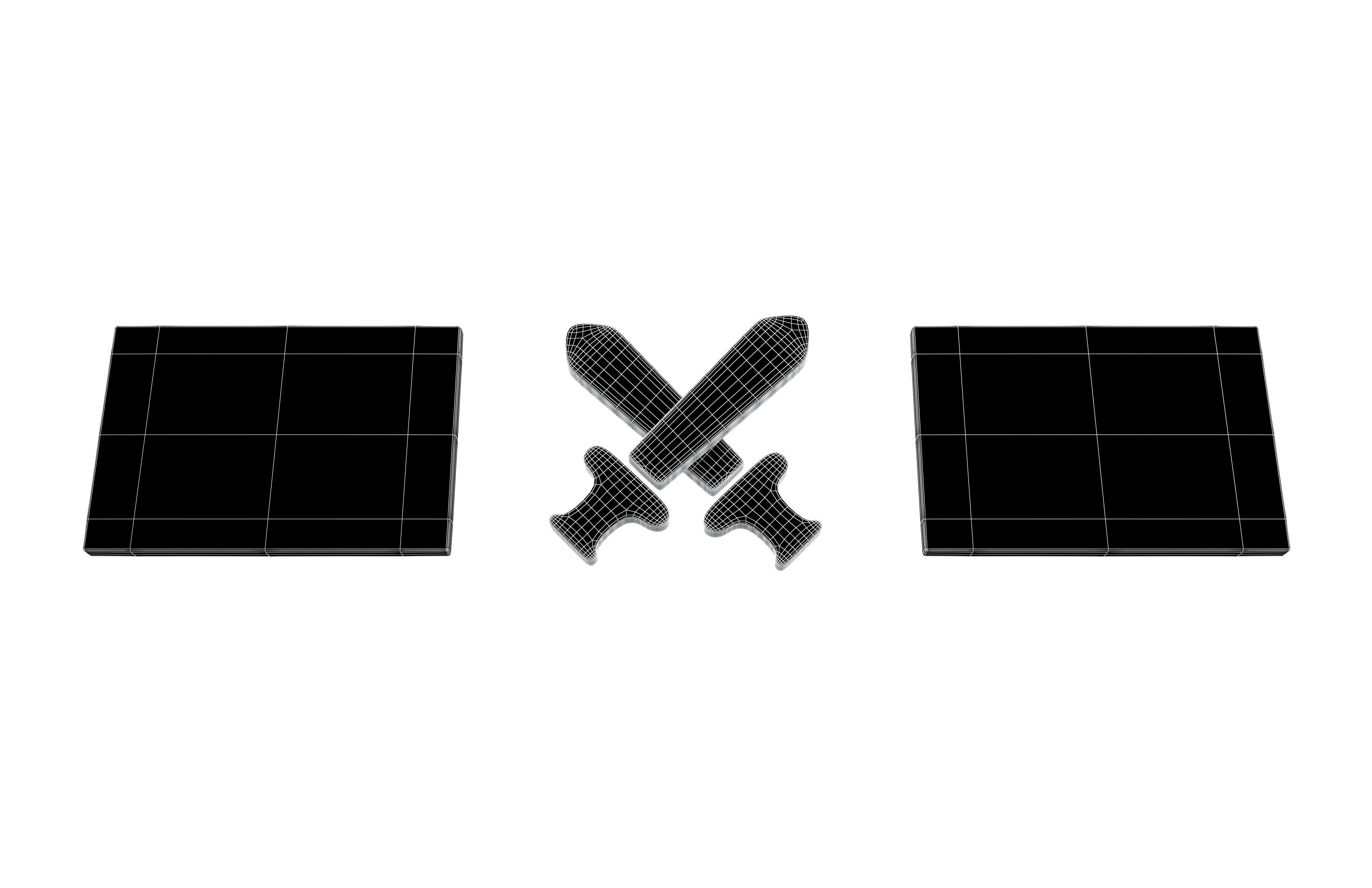 Thailand VS Cambodia War Icon v1 001 Low-poly 3D model_5