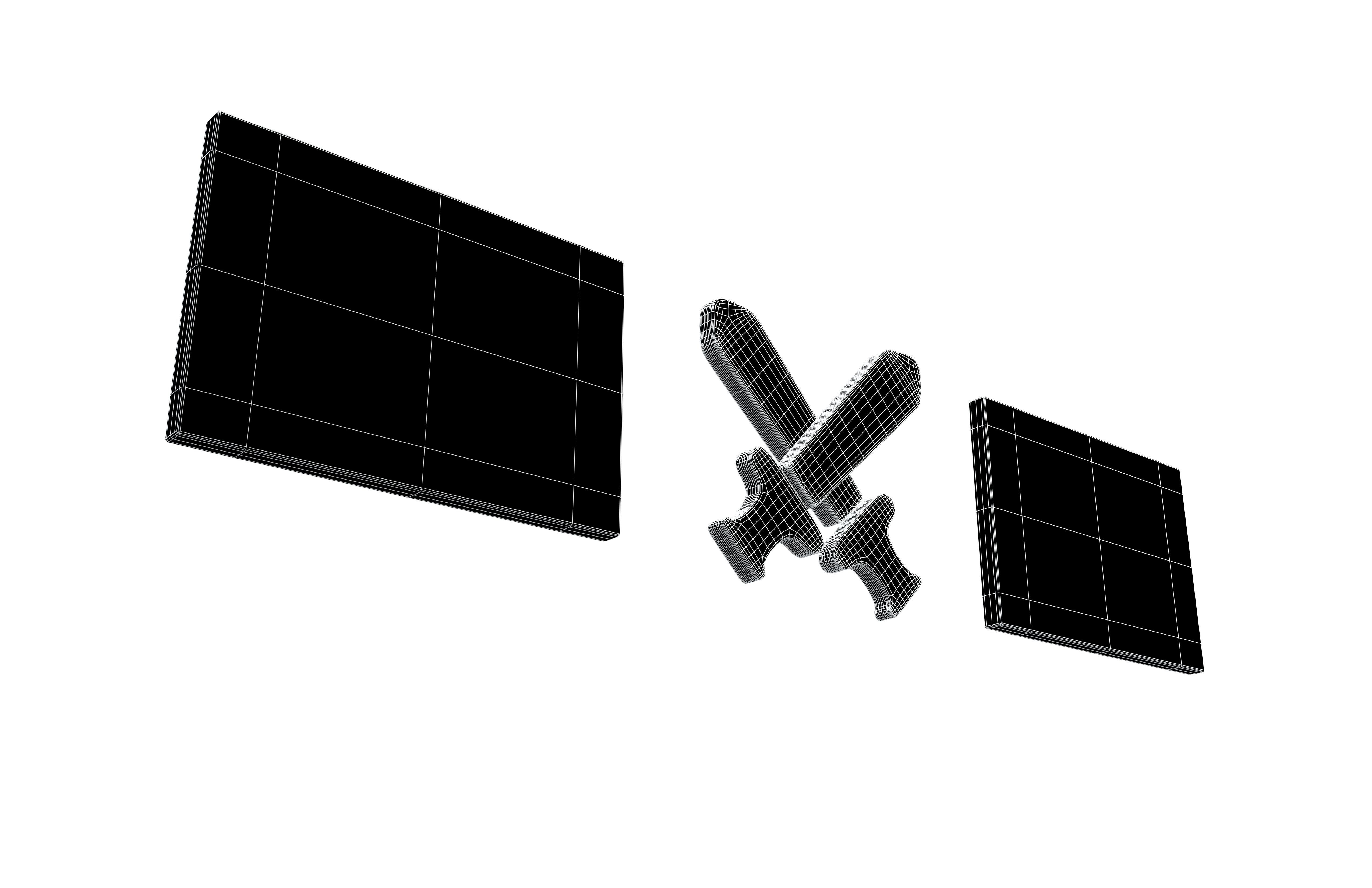 Thailand VS Cambodia War Icon v1 001 Low-poly 3D model_7