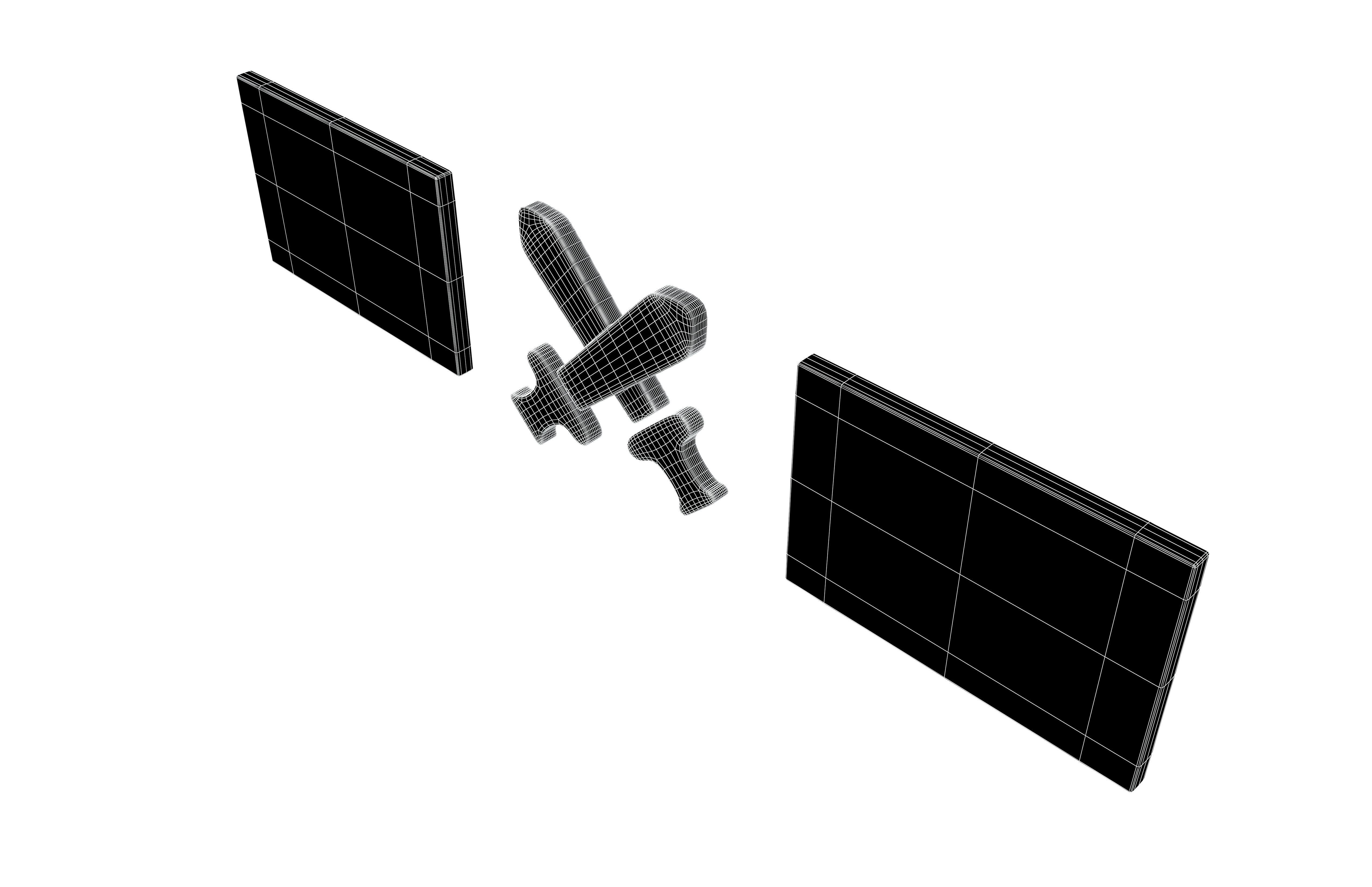 Thailand VS Cambodia War Icon v1 001 Low-poly 3D model_6