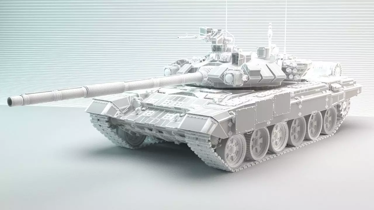 t90a russian tank 3D print model