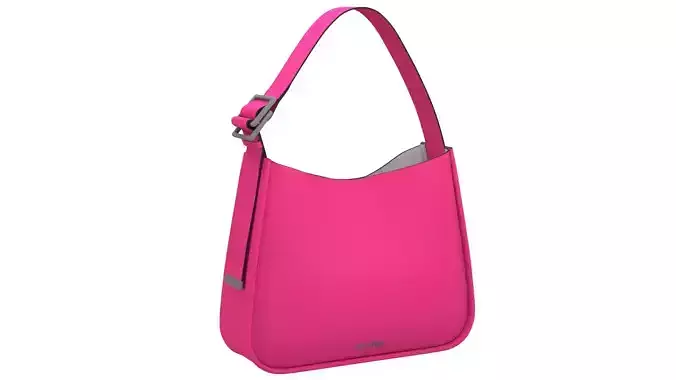 Stylized Hobo Shoulder Bag 3D Model