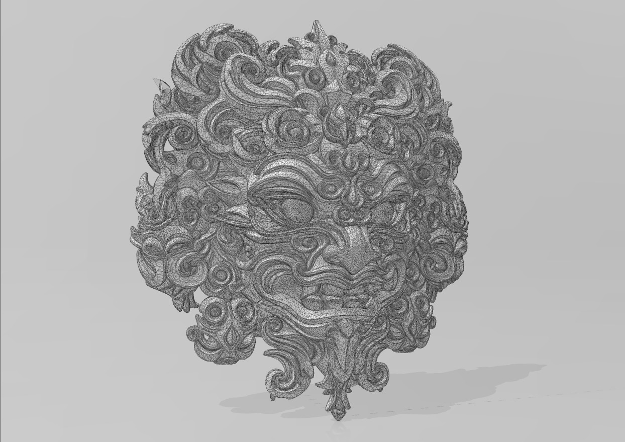 Mythical Beast Mask 3D model_12