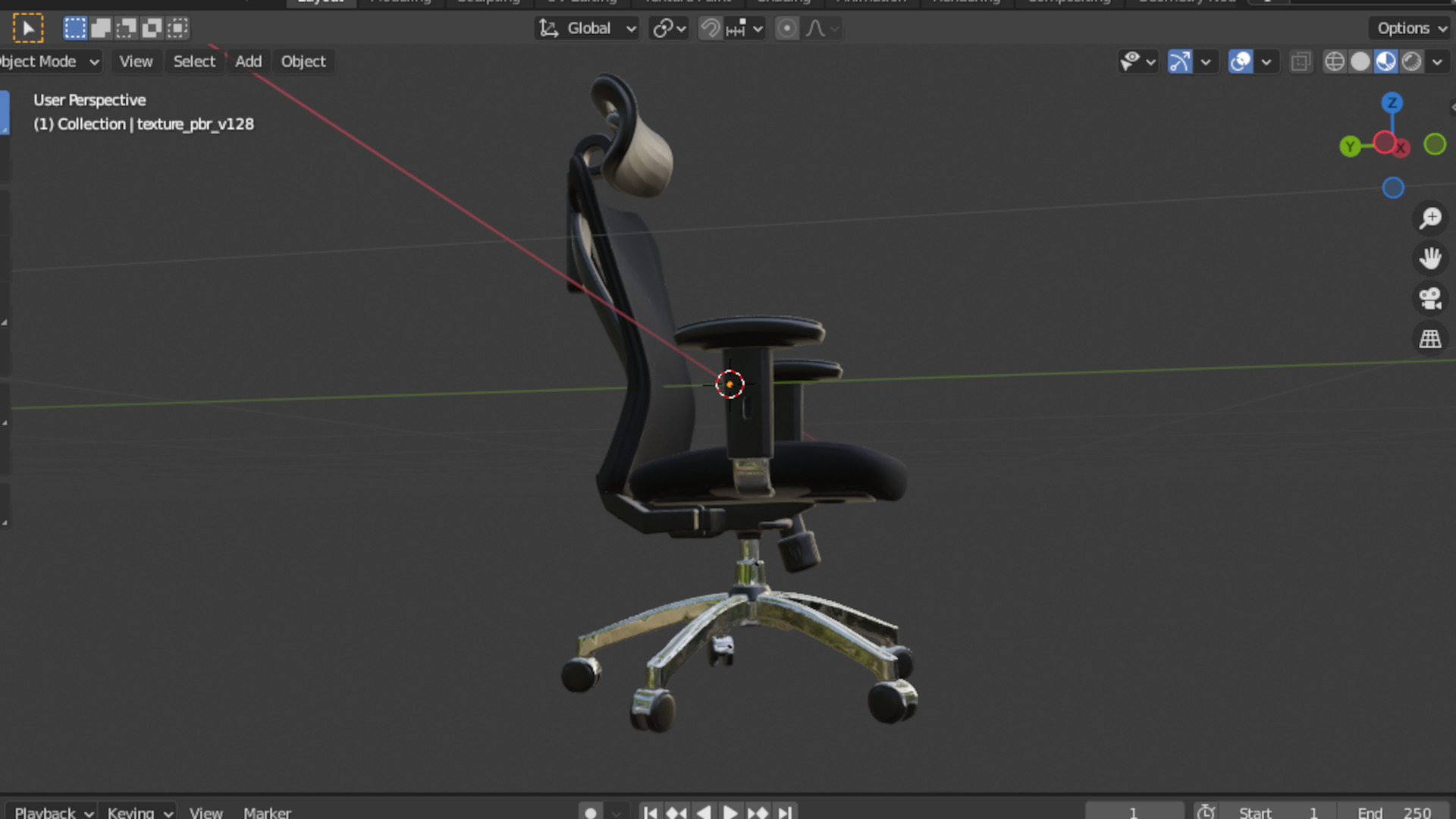 Office computer game chair 05 3D model_9
