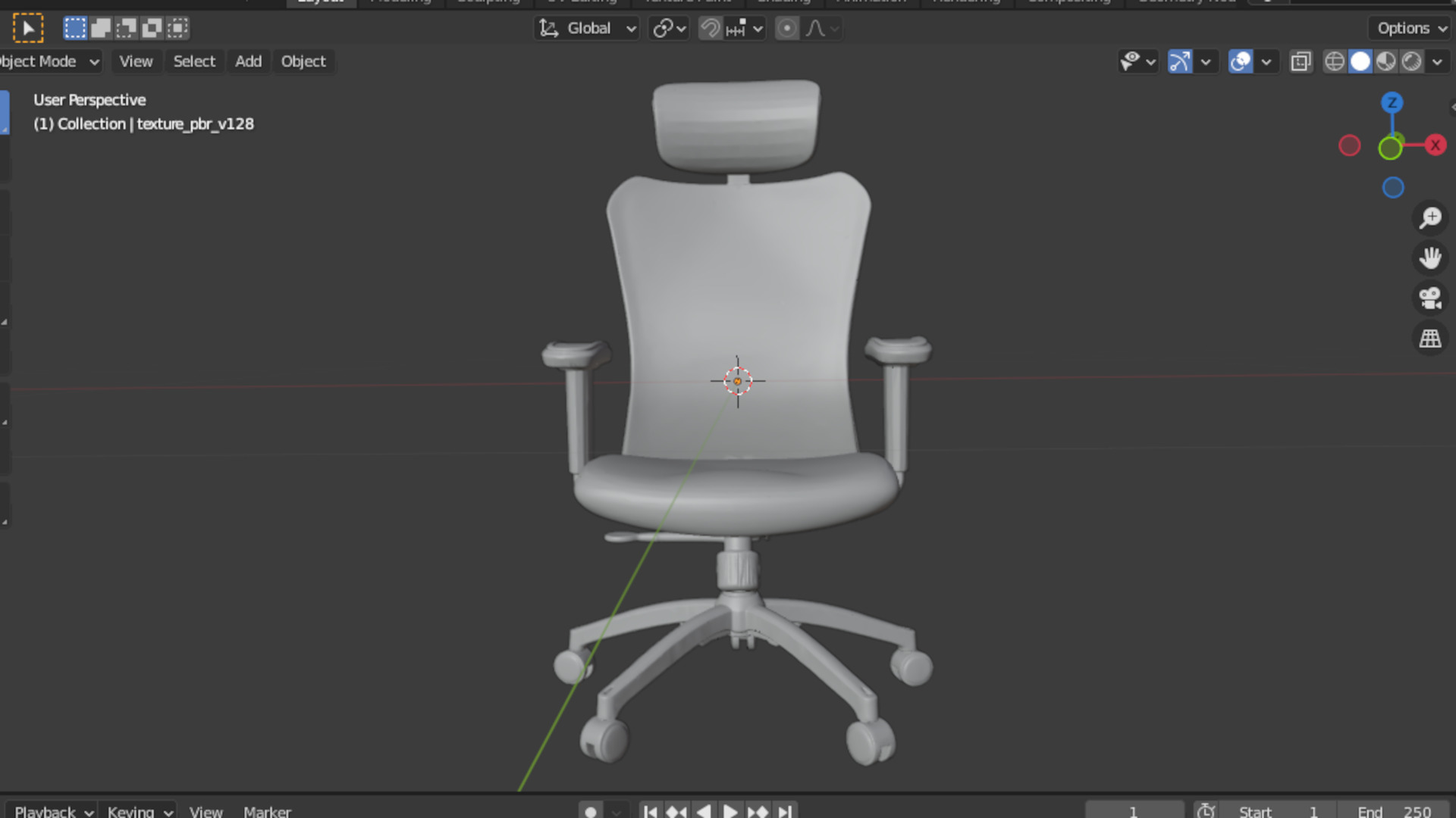 Office computer game chair 05 3D model_6