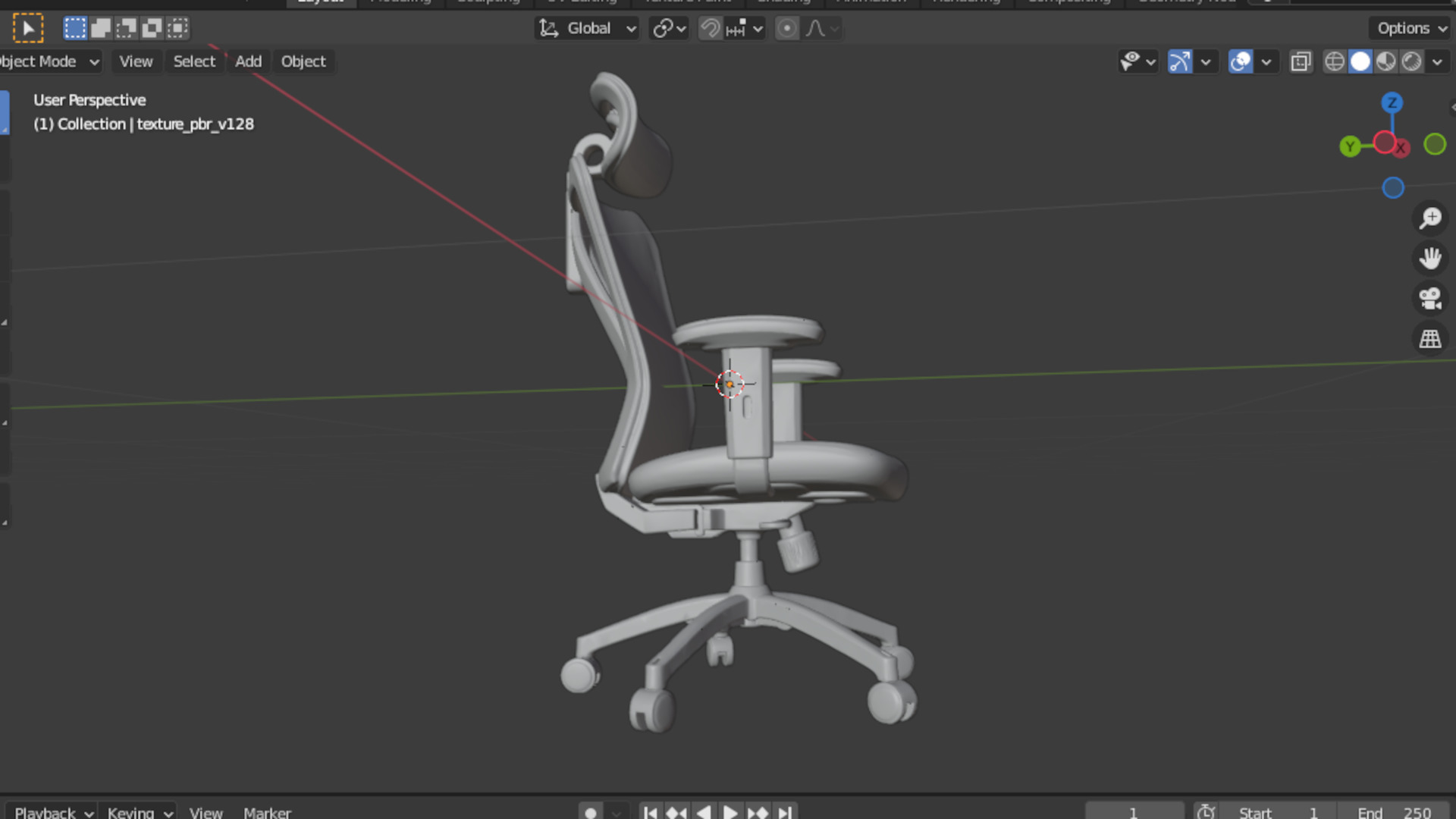 Office computer game chair 05 3D model_8
