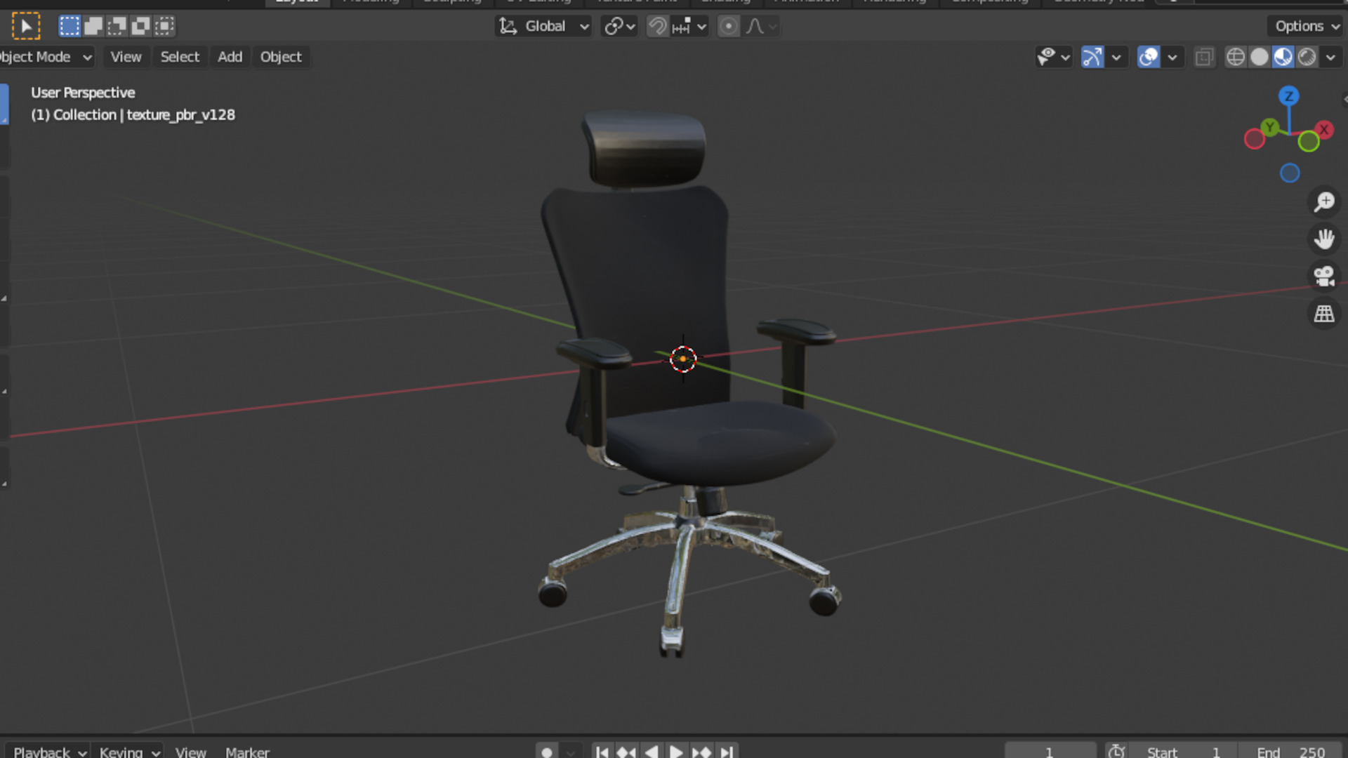 Office computer game chair 05 3D model_5