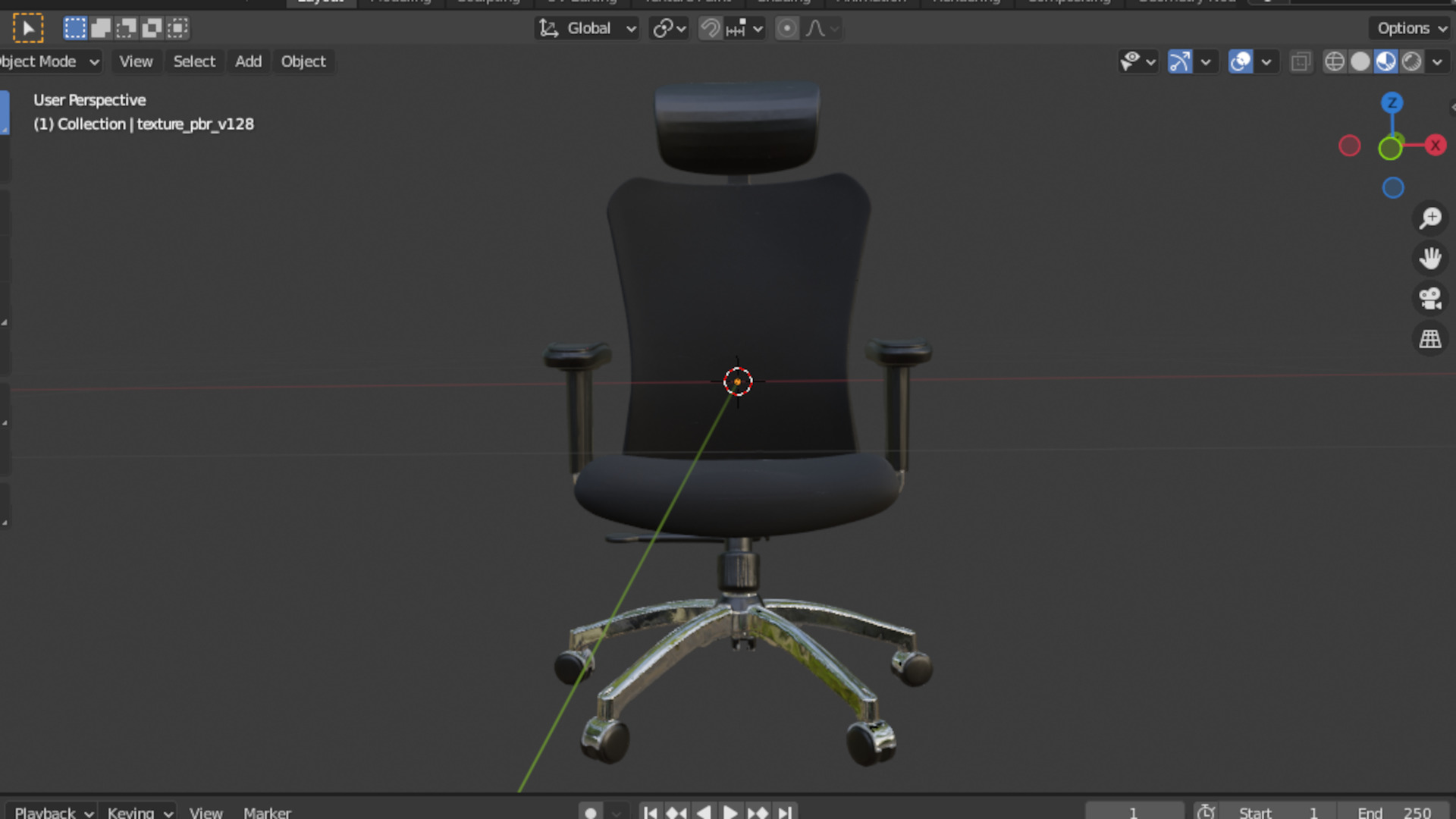 Office computer game chair 05 3D model_7