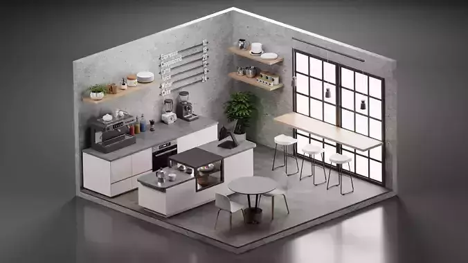 Cafe isometric