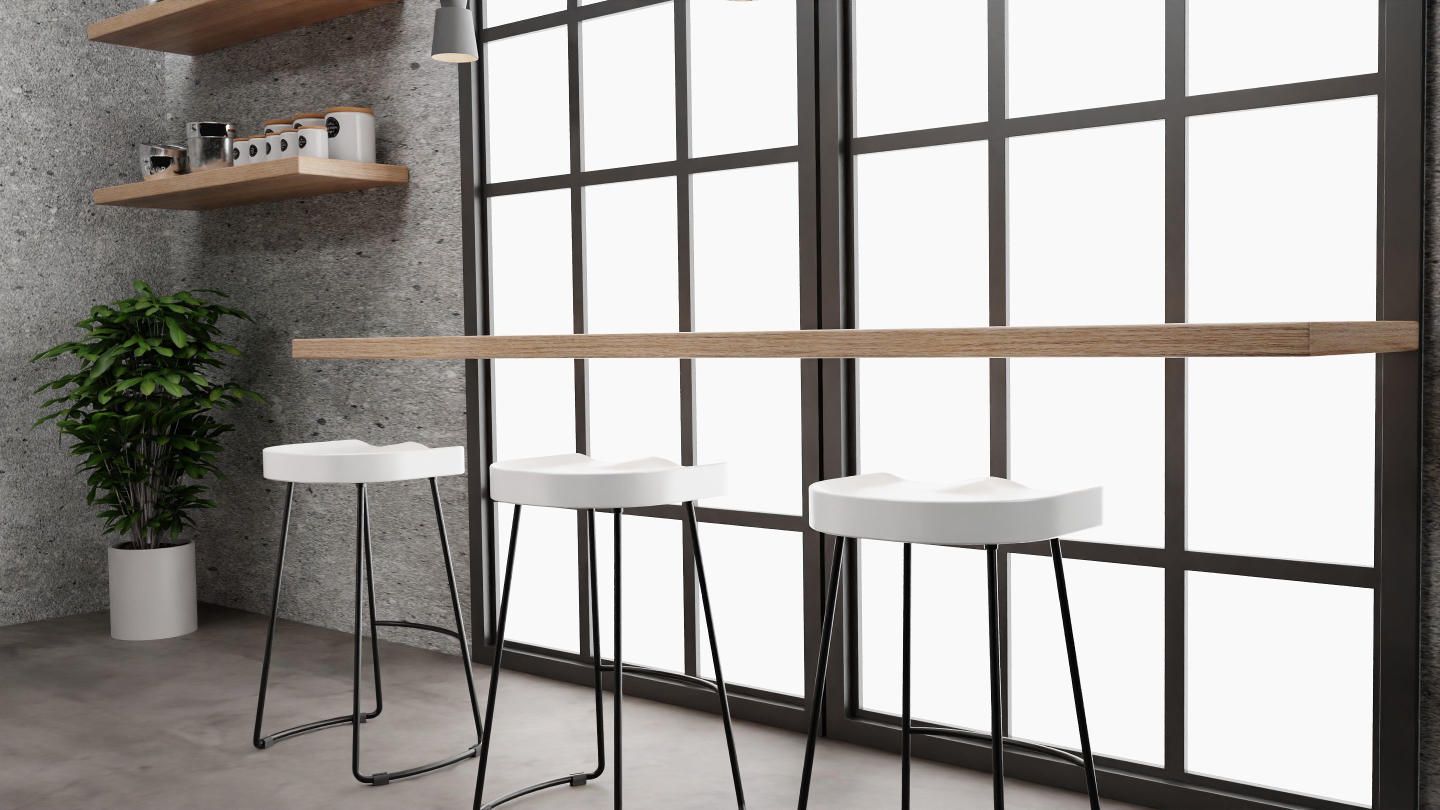 Cafe isometric 3D model_3