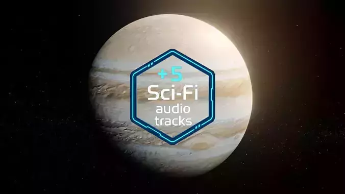 Photorealistic Jupiter High-Res Textures and Sci-Fi Music Pack