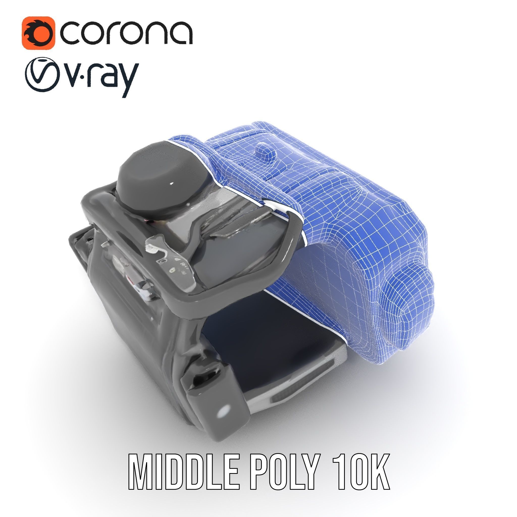 Futuristic Wrist Device Model Pack with Display Low-poly 3D model_21