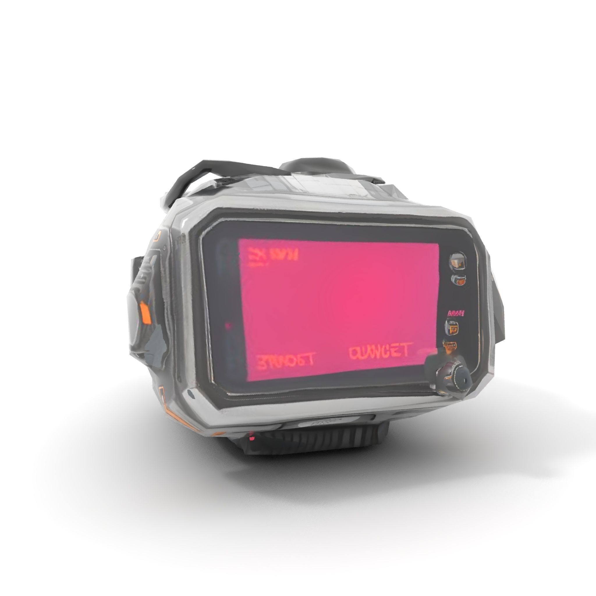 Futuristic Wrist Device Model Pack with Display Low-poly 3D model_7