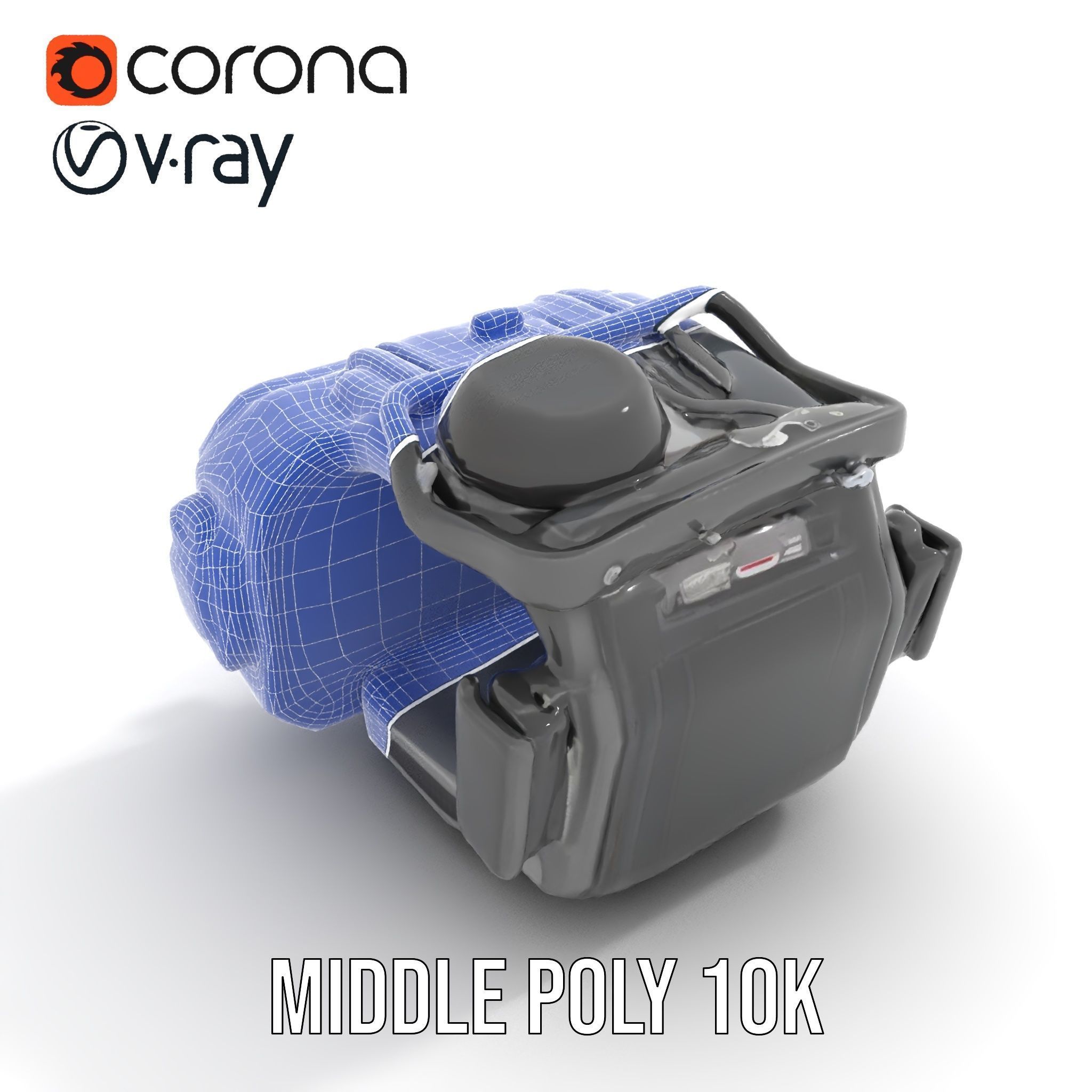 Futuristic Wrist Device Model Pack with Display Low-poly 3D model_24