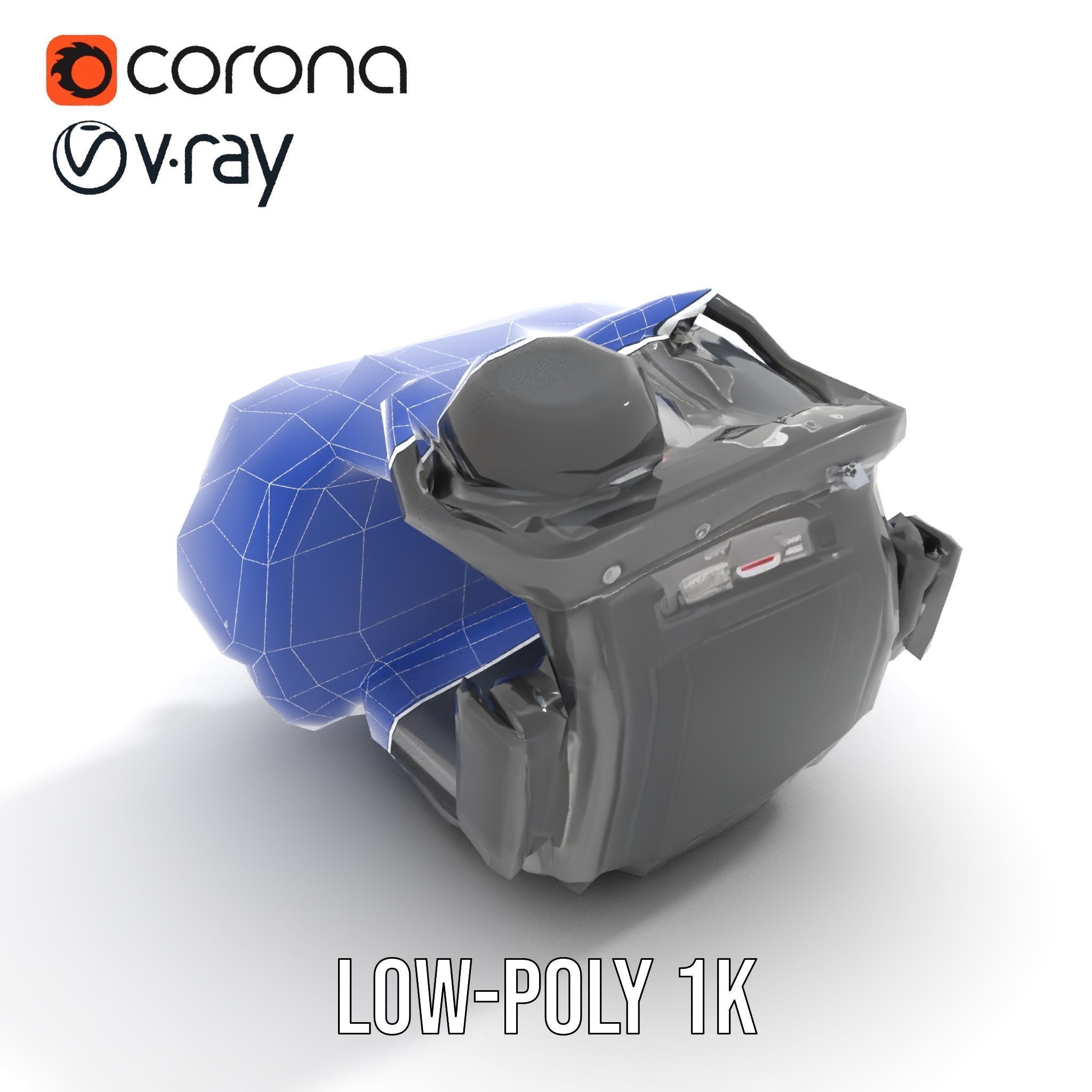 Futuristic Wrist Device Model Pack with Display Low-poly 3D model_17