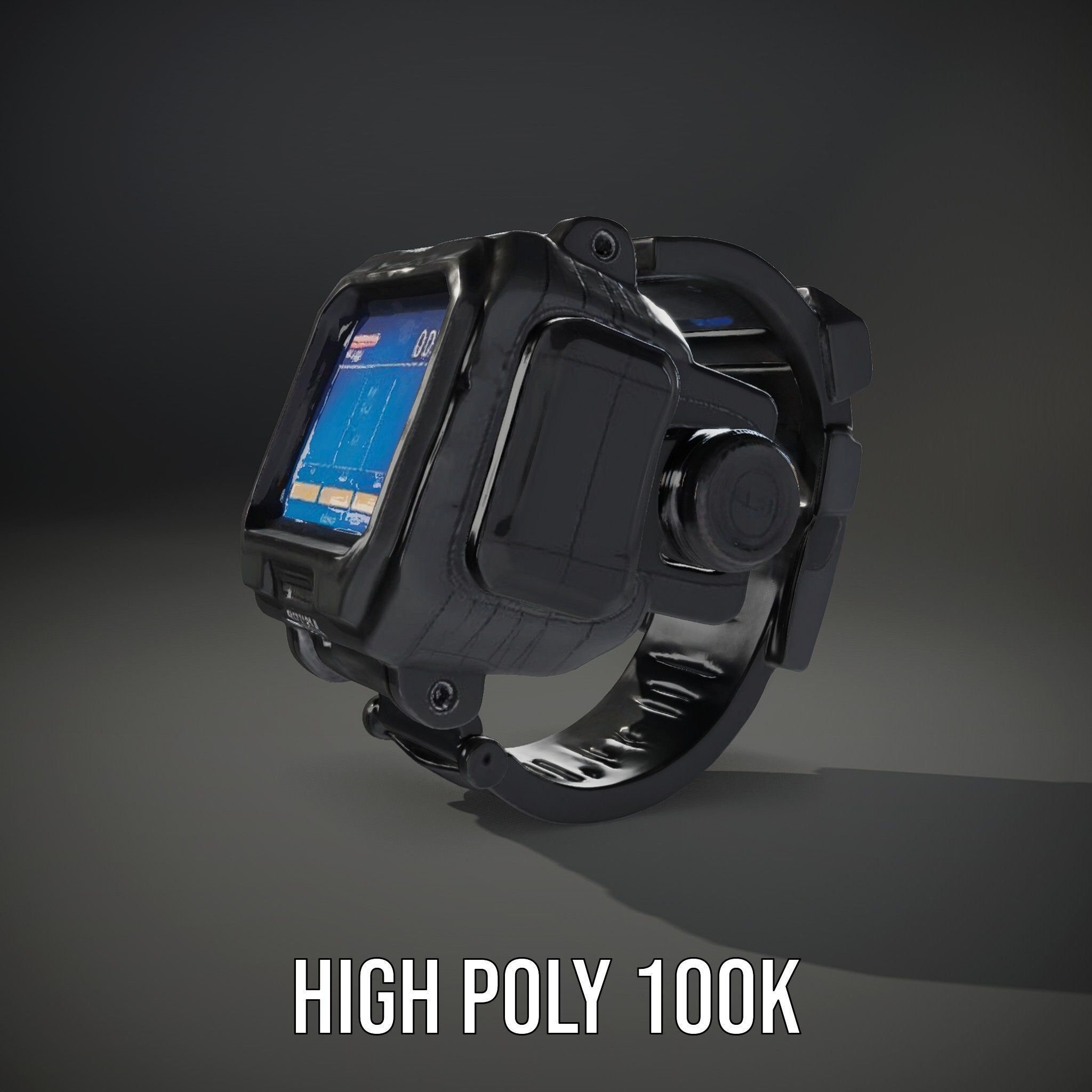 Tactical Digital Watch Model Pack Low-poly 3D model_11
