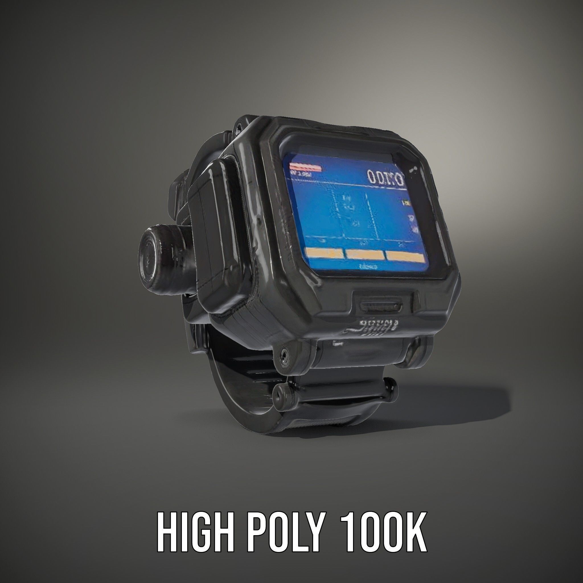Tactical Digital Watch Model Pack Low-poly 3D model_9