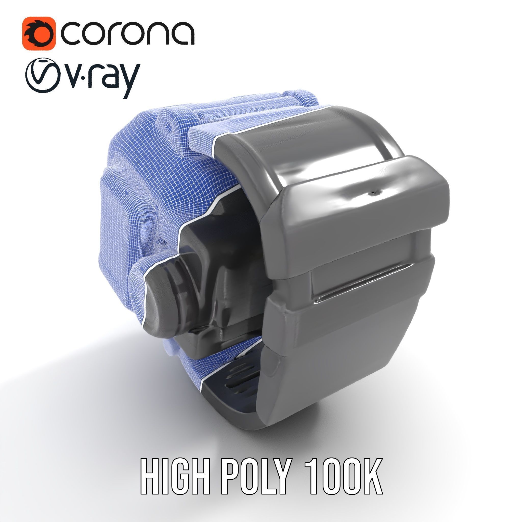 Tactical Digital Watch Model Pack Low-poly 3D model_29