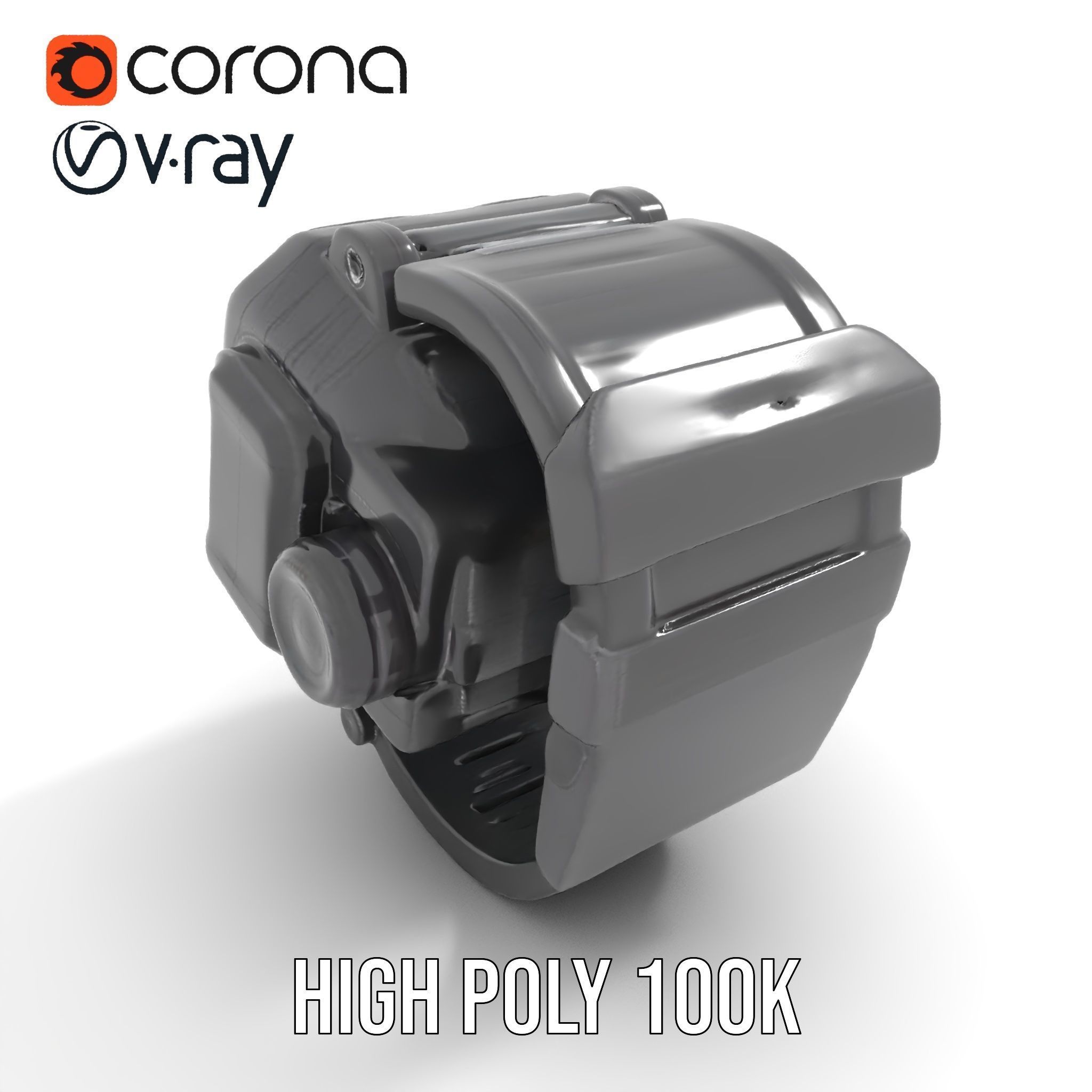 Tactical Digital Watch Model Pack Low-poly 3D model_26