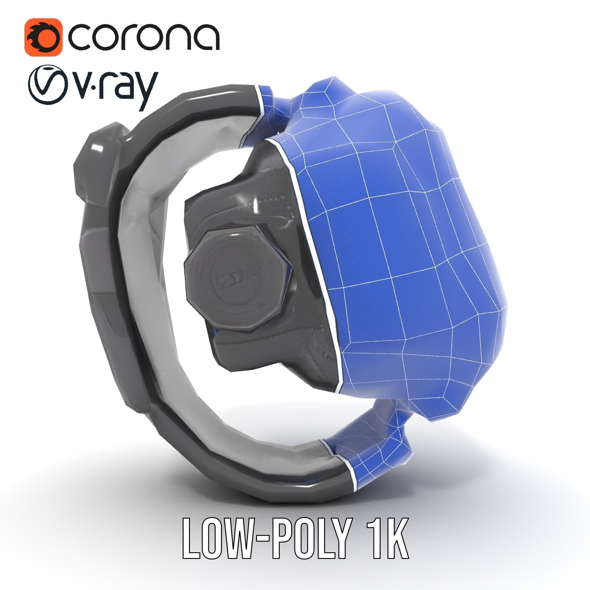 Tactical Digital Watch Model Pack Low-poly 3D model_31