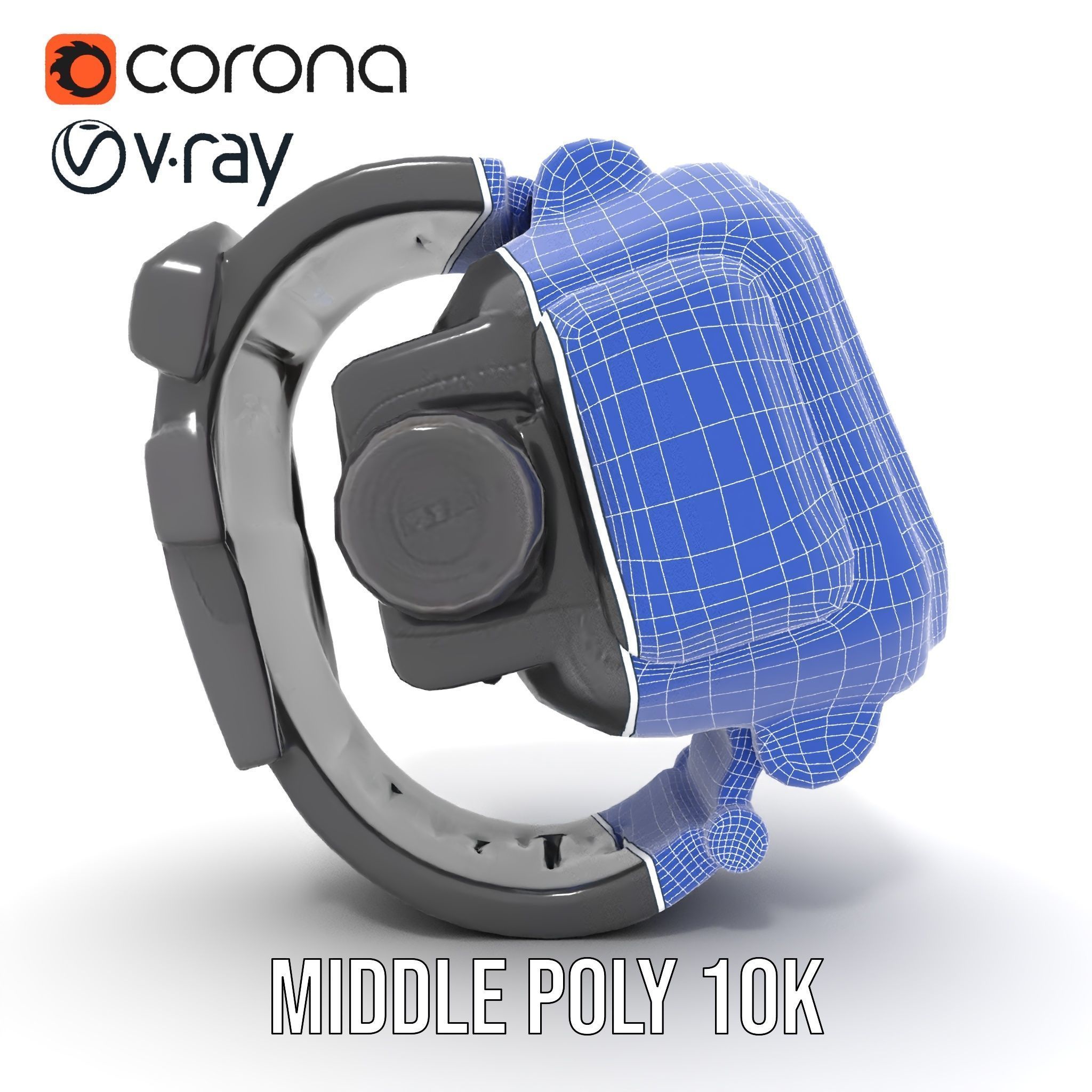 Tactical Digital Watch Model Pack Low-poly 3D model_27