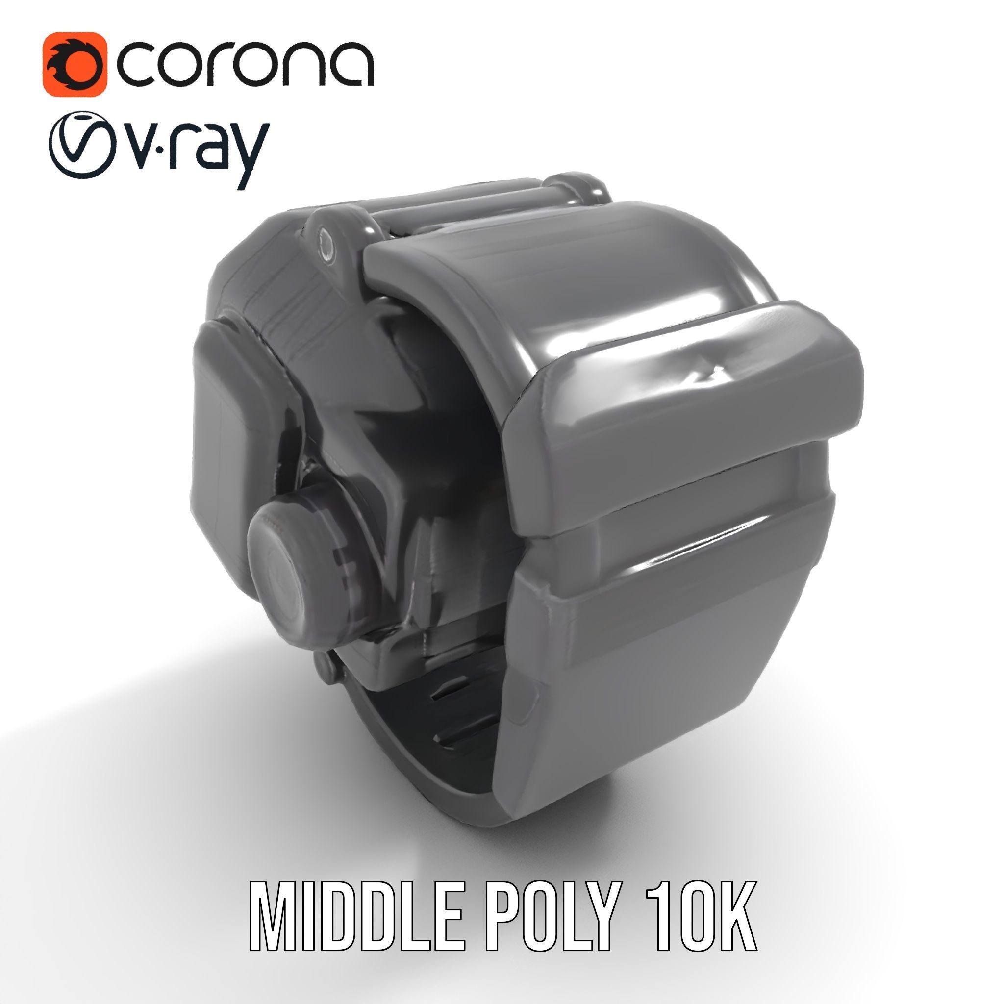 Tactical Digital Watch Model Pack Low-poly 3D model_14