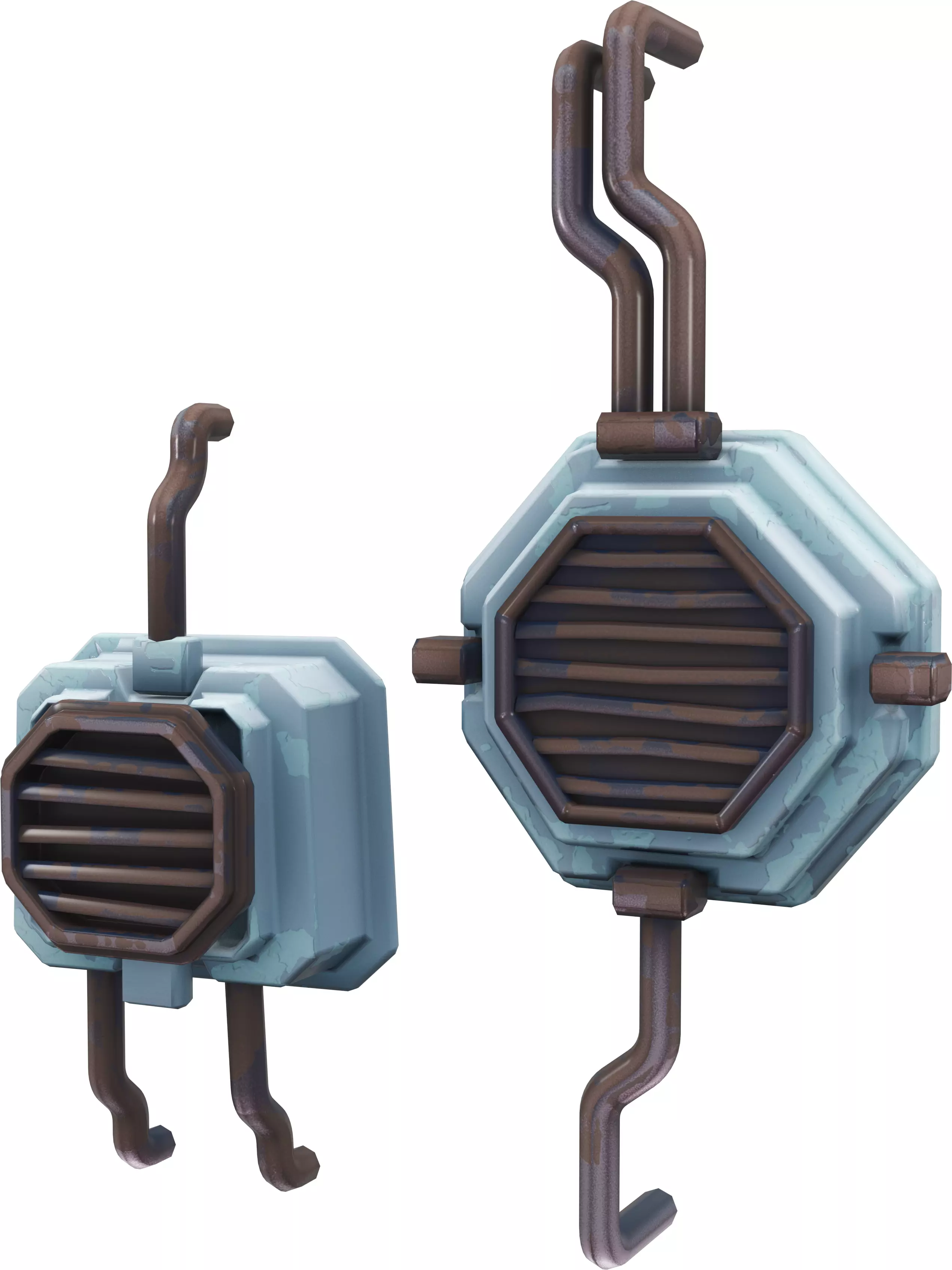 Exhaust Low-poly 3D model_0