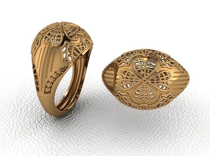 Elegant Gold Ring Design 3D print model