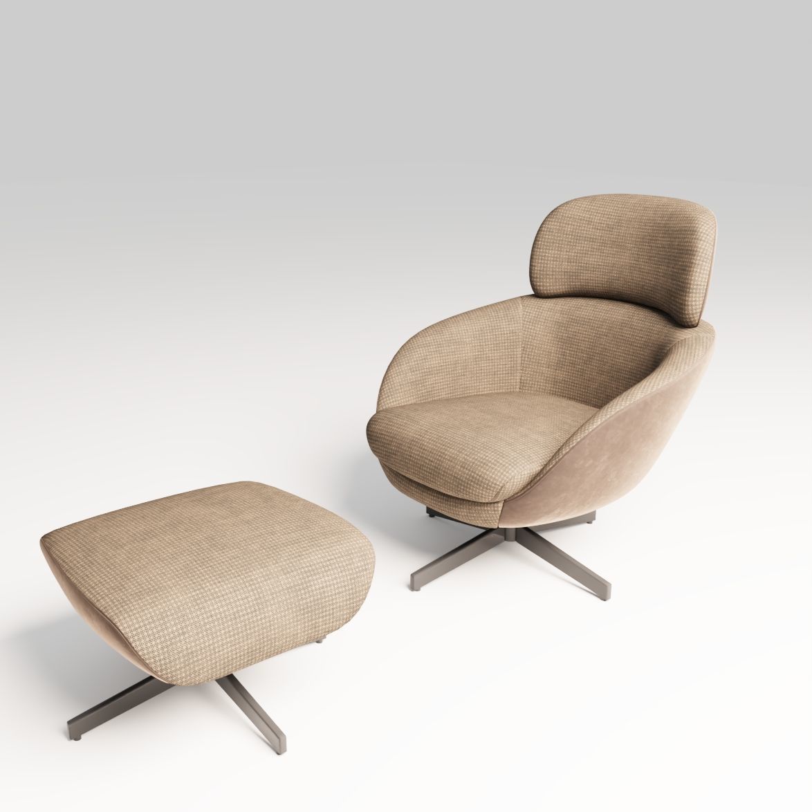 long chair 3D model_2