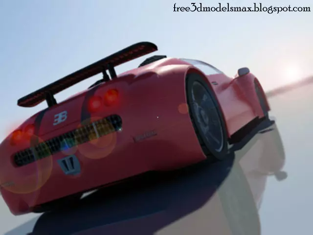 Bugatti-Veyron bugatti veyron sports car Free 3D model_0