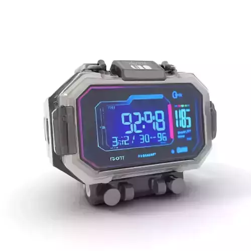 Futuristic Digital Watch Model Pack with HighDetail Display Low-poly 3D model Futuristic Digital Watch Model Pack with HighDetail Display Low-poly 3D model