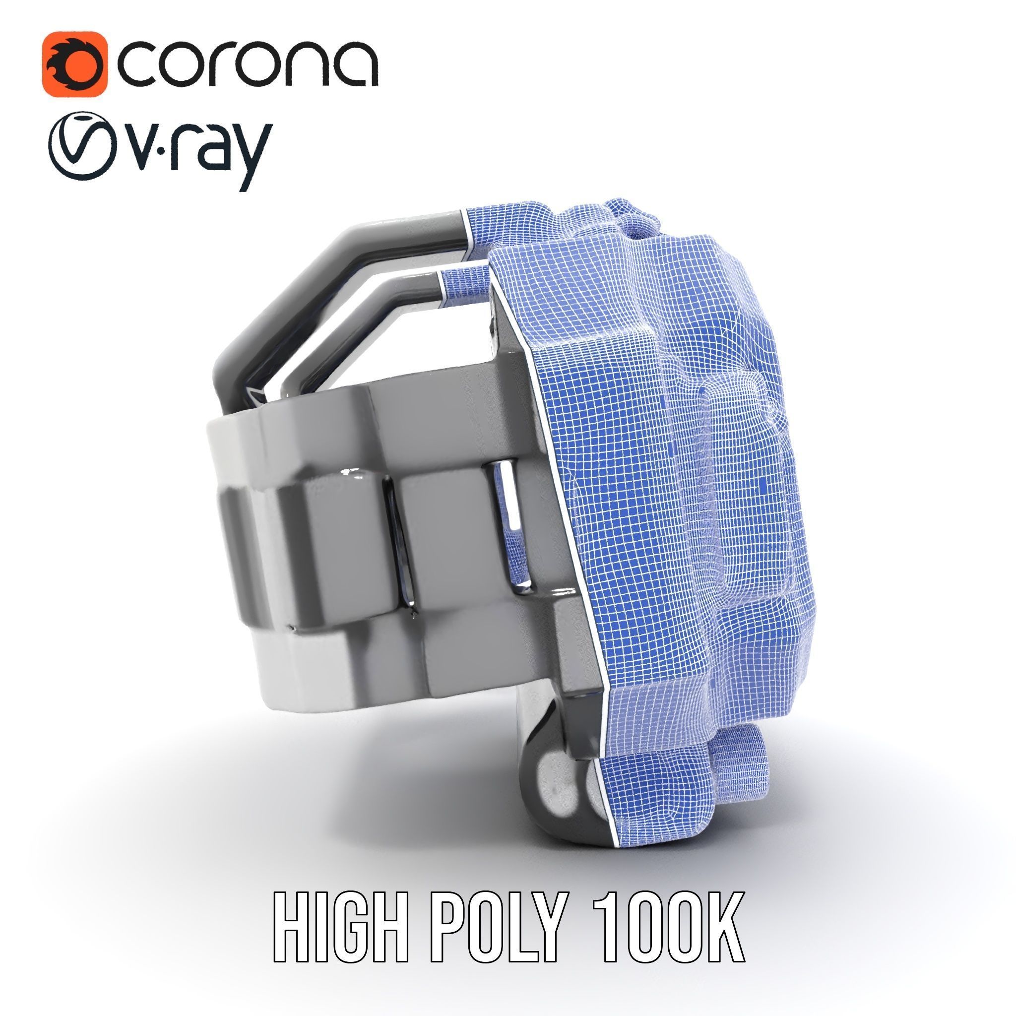 Futuristic Digital Watch Model Pack with HighDetail Display Low-poly 3D model_34