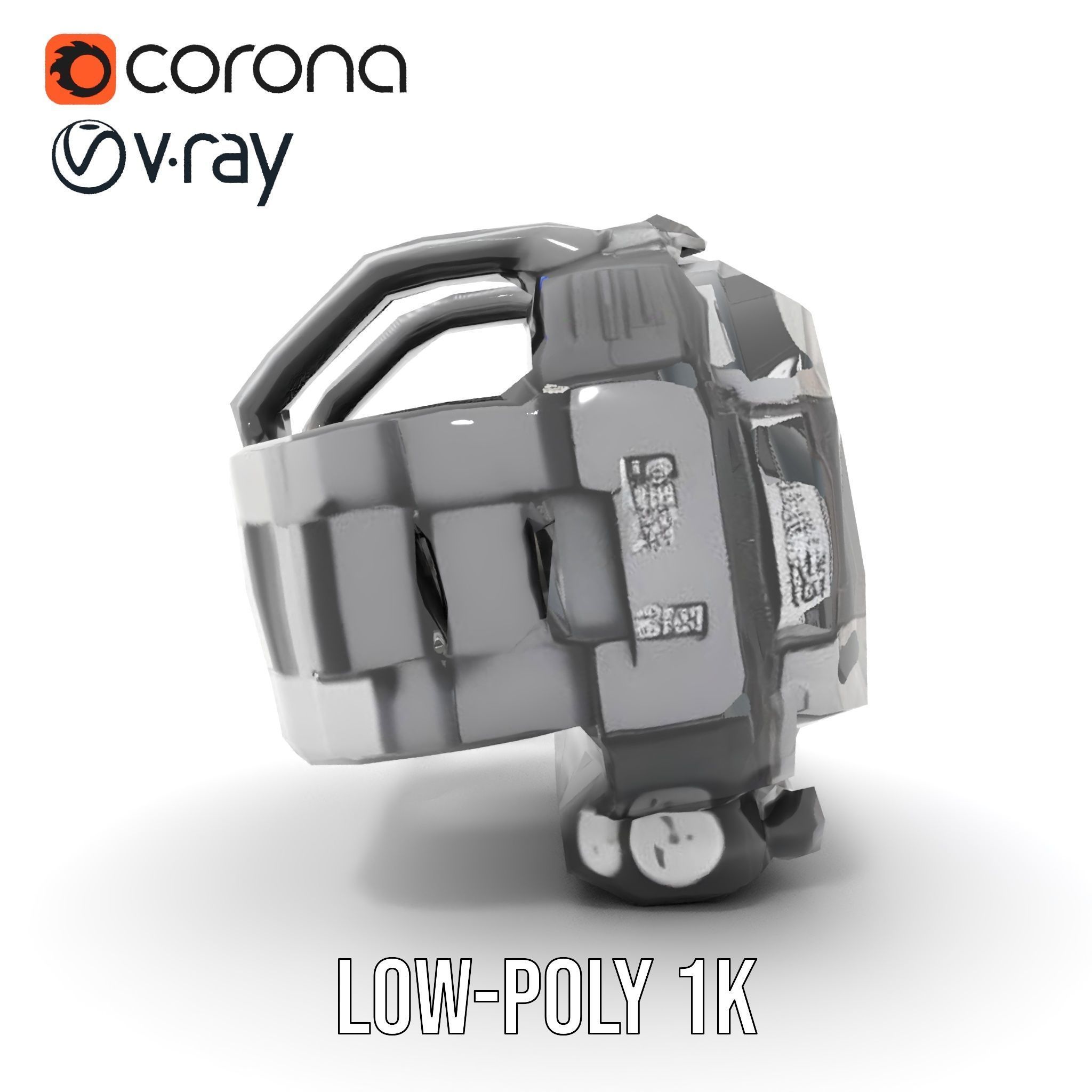 Futuristic Digital Watch Model Pack with HighDetail Display Low-poly 3D model_17