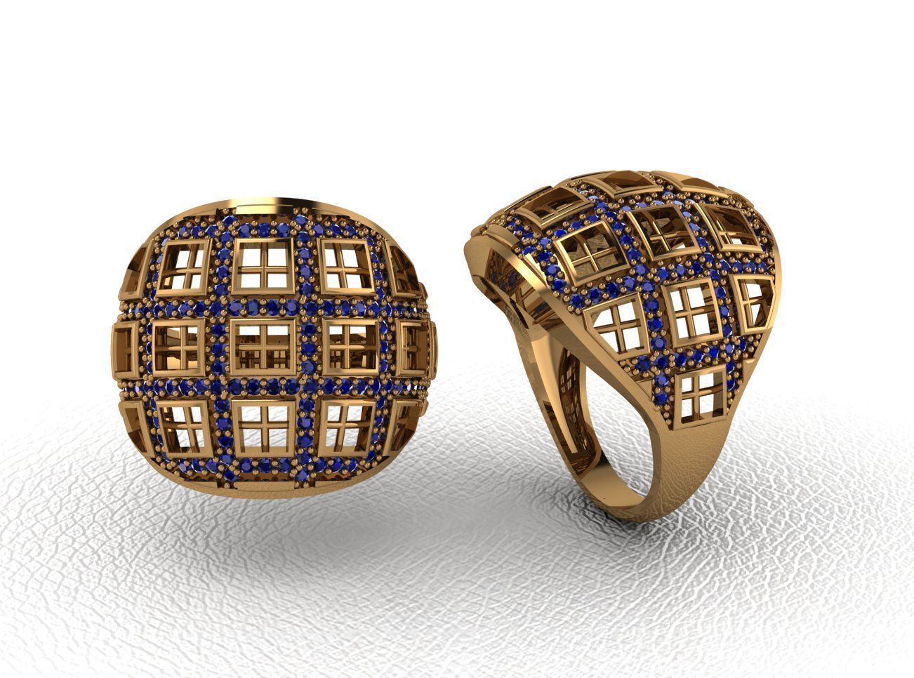 Luxury Intertwined Gold Ring Design 3D print model_31