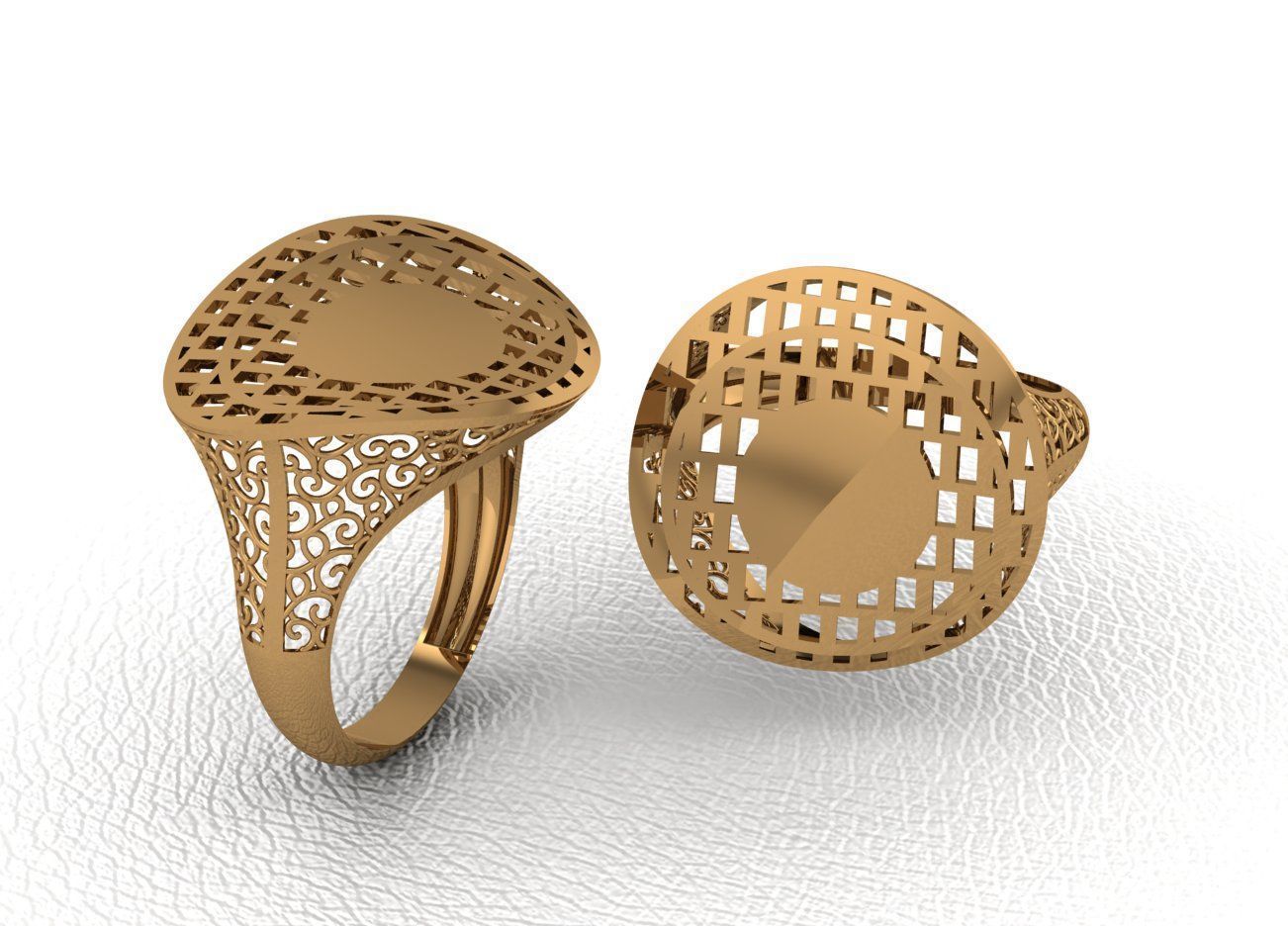 Luxury Intertwined Gold Ring Design 3D print model_46