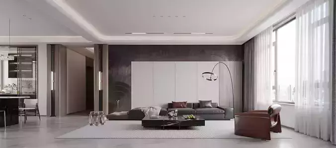 Luxury Modern Apartment Interior 548 3D model