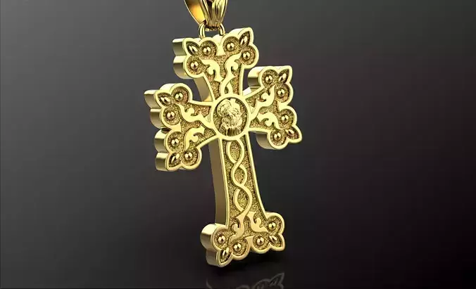 Armenian cross pendant necklace 06 