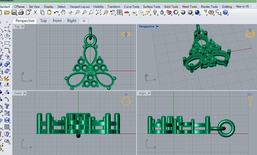 Pendant  3D print model_3