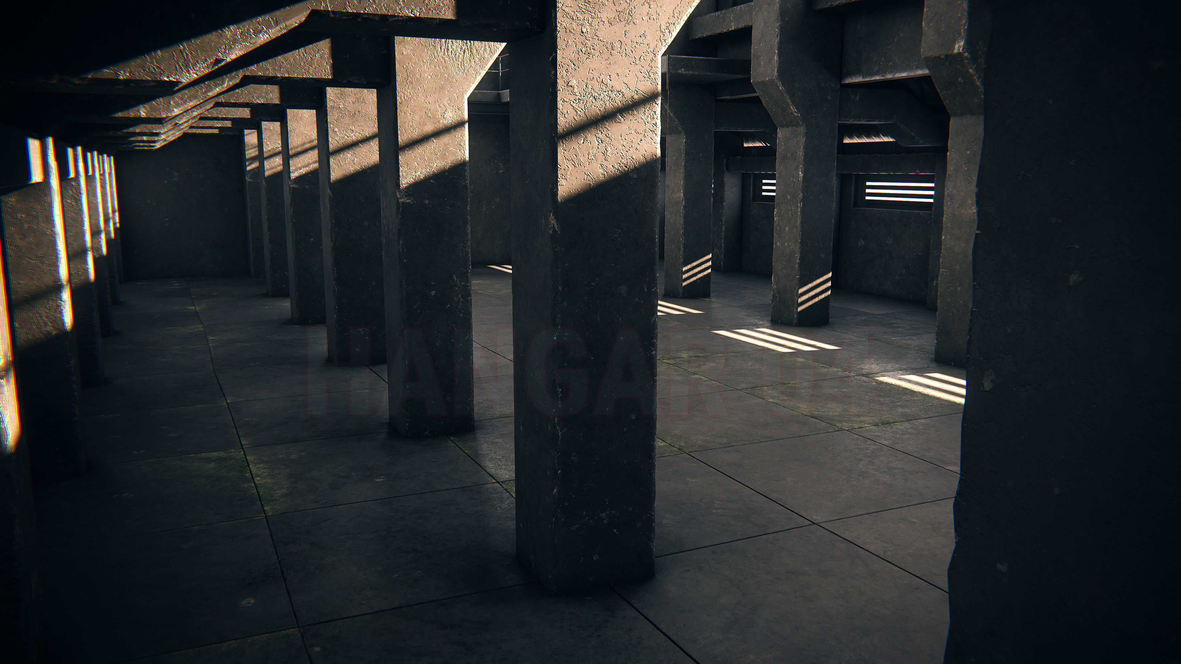 Hangar 04 PBR Low-poly 3D model_2