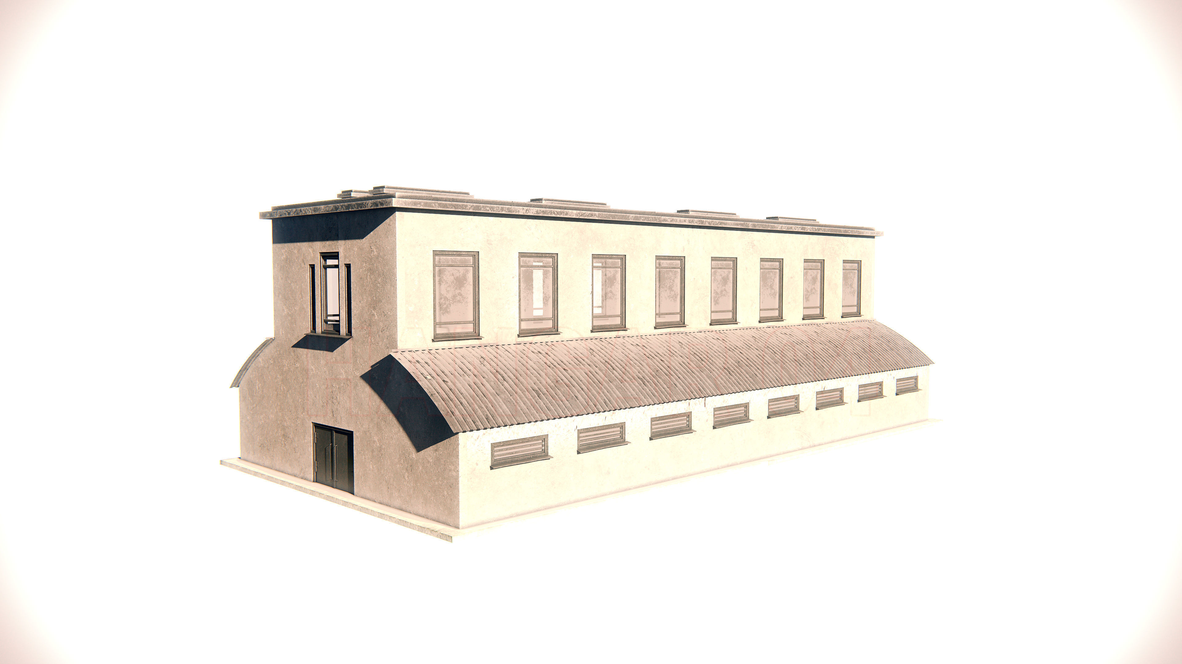 Hangar 04 PBR Low-poly 3D model_13