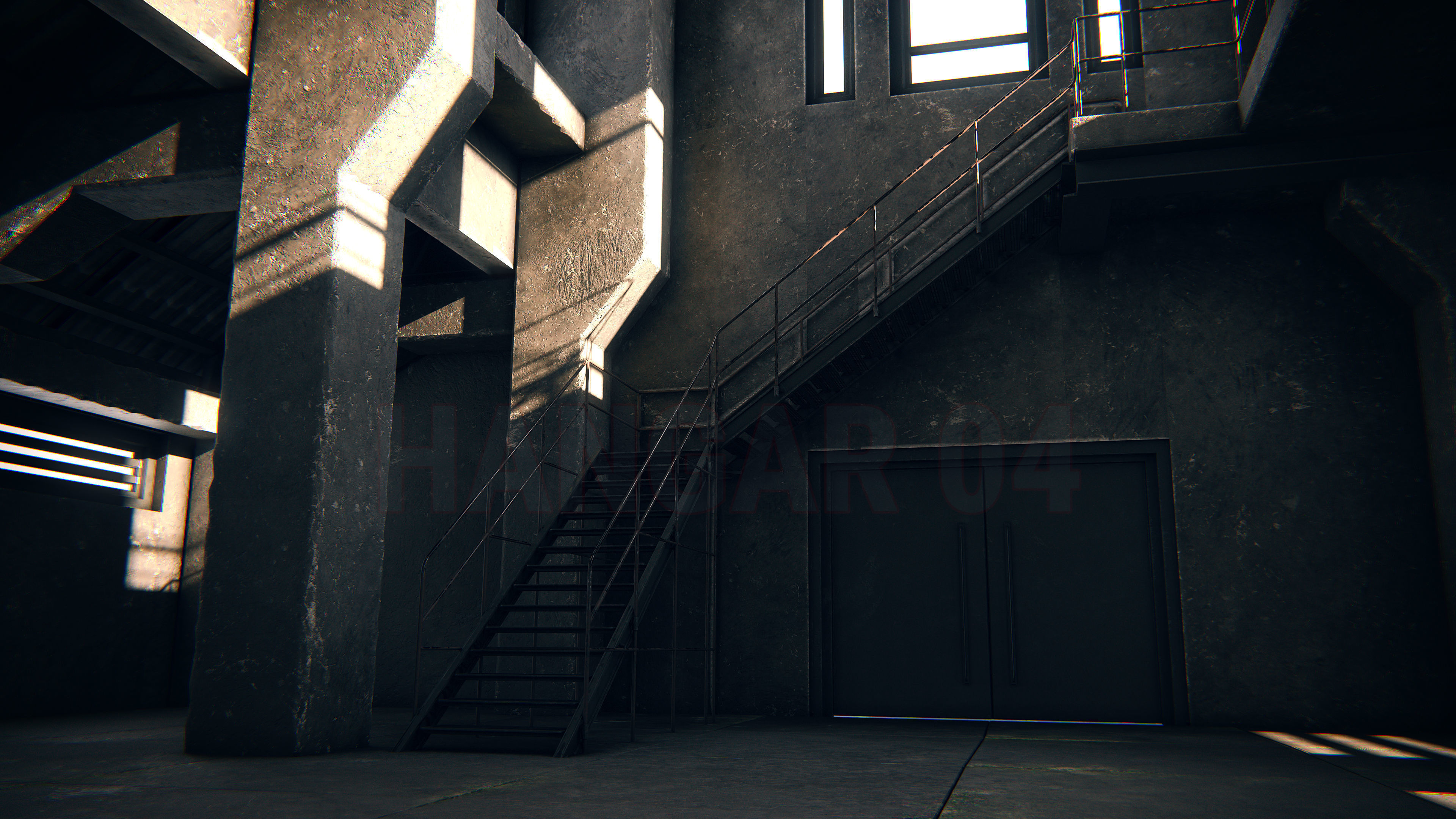 Hangar 04 PBR Low-poly 3D model_4