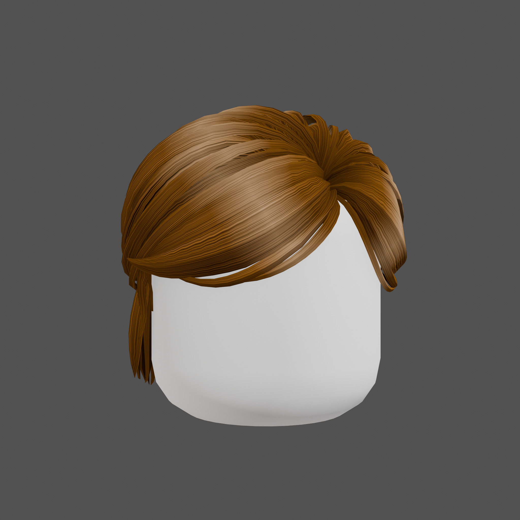 low poly hair bun hairstyle model Low-poly 3D model_11
