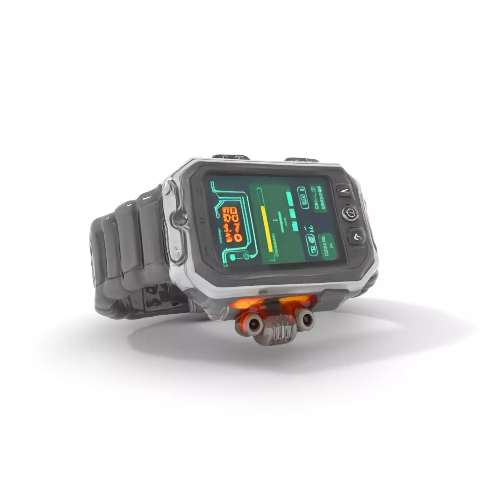 Futuristic Digital Watch Model Pack Low-poly 3D model_0