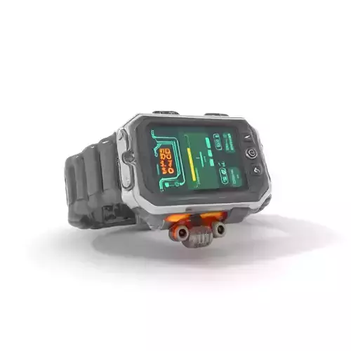 Futuristic Digital Watch Model Pack Low-poly 3D model