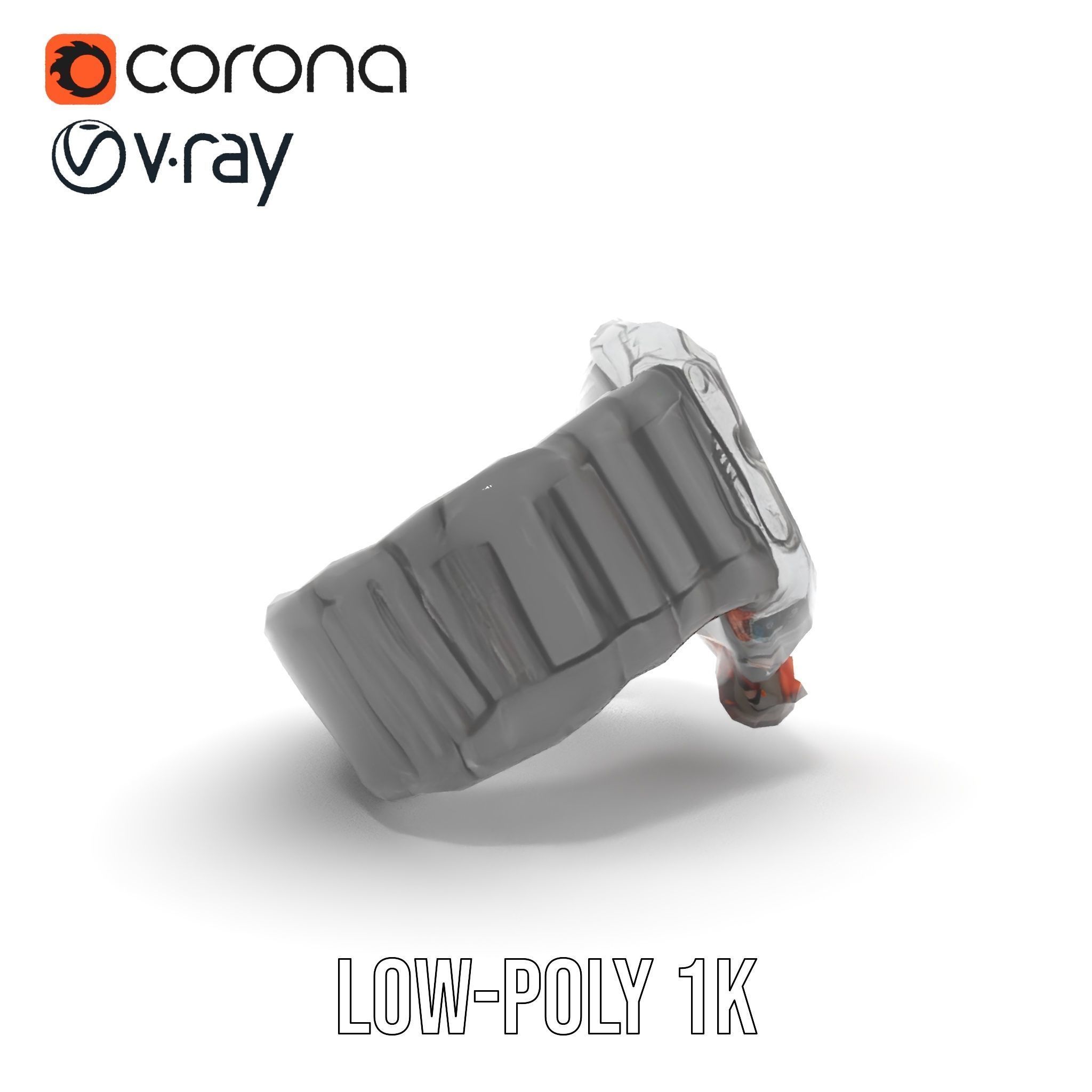 Futuristic Digital Watch Model Pack Low-poly 3D model_29