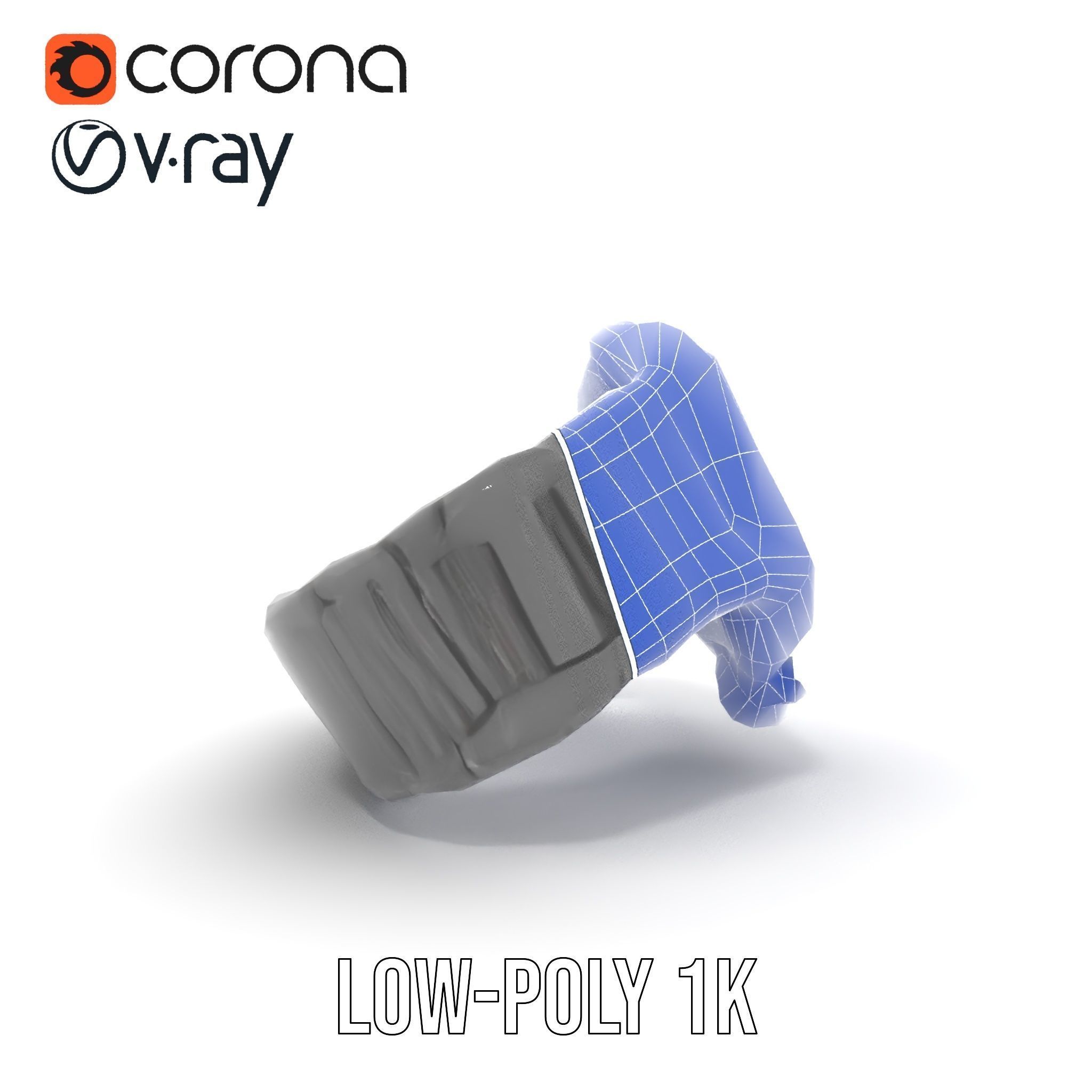 Futuristic Digital Watch Model Pack Low-poly 3D model_26