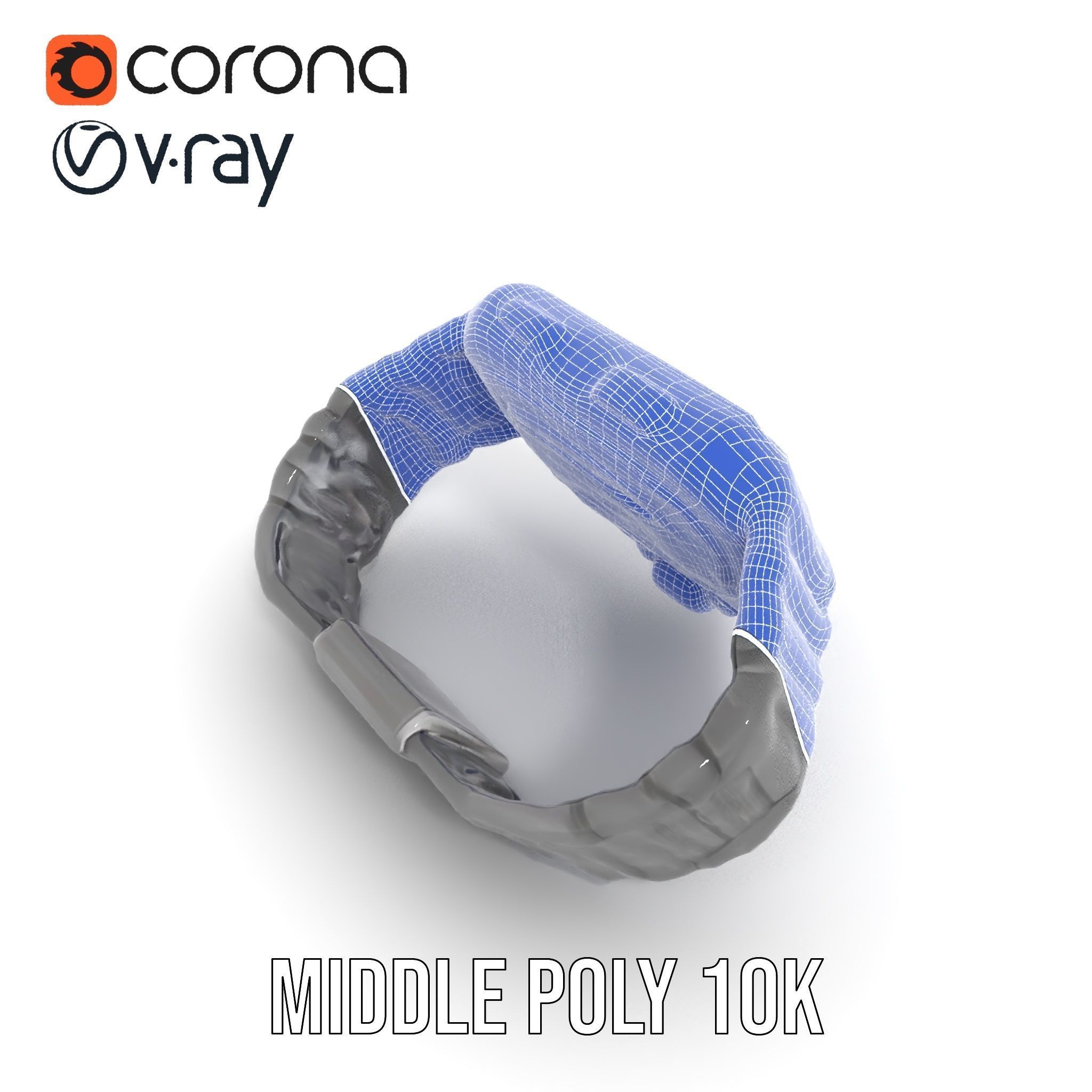 Futuristic Digital Watch Model Pack Low-poly 3D model_22