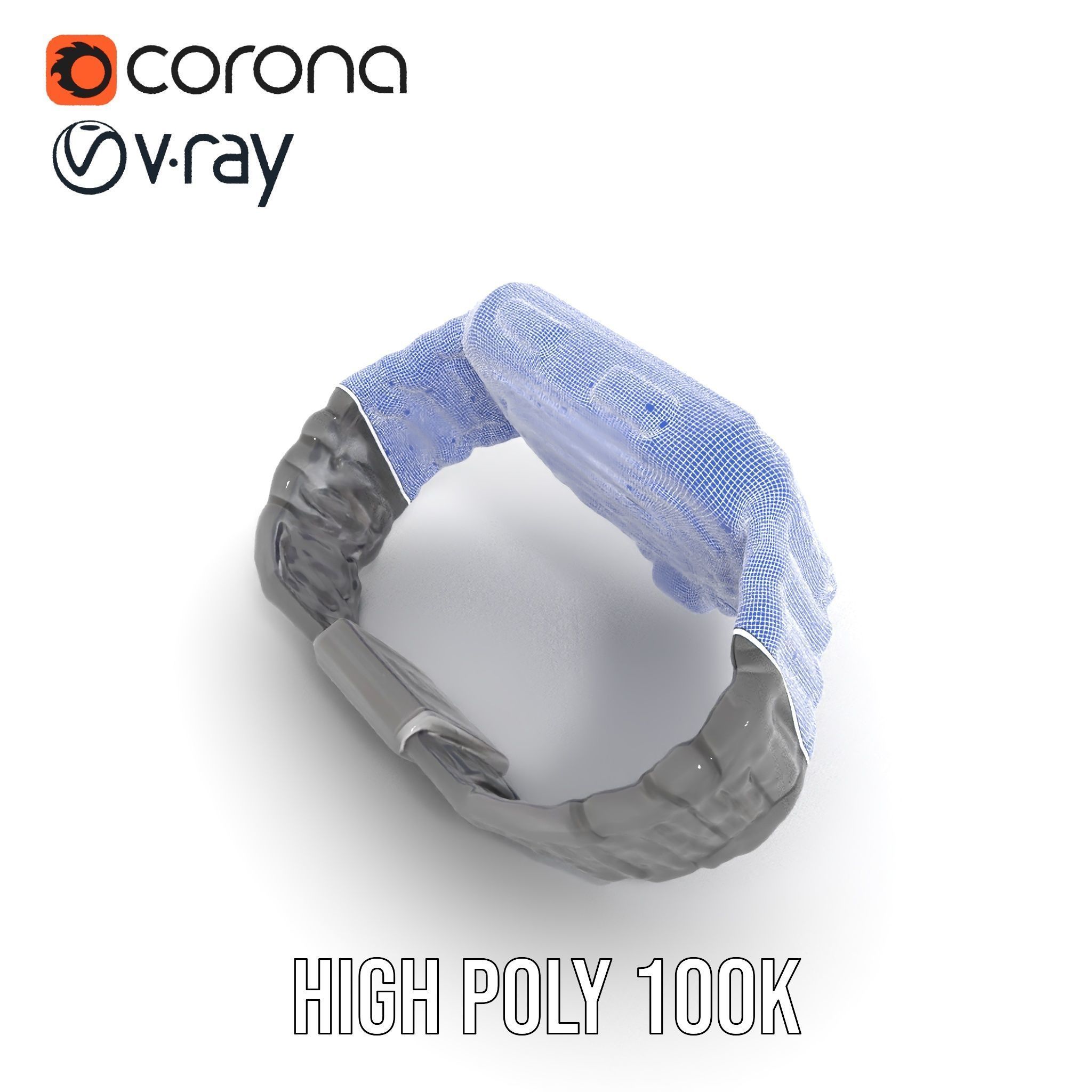 Futuristic Digital Watch Model Pack Low-poly 3D model_33