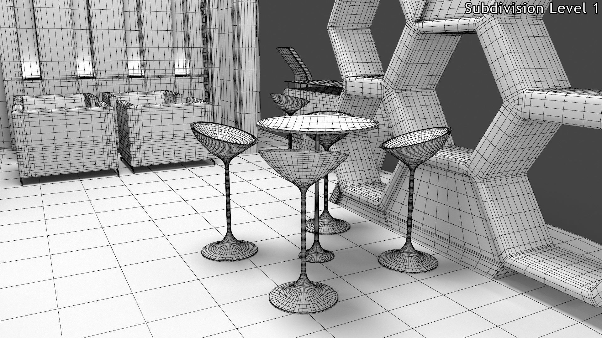 Exhibition Stand 5 Low-poly 3D model_11