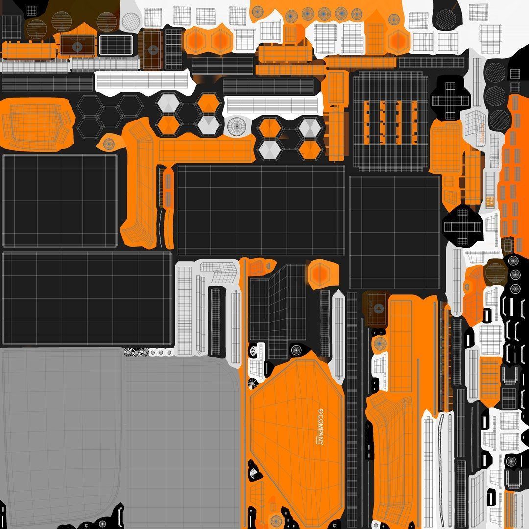 Exhibition Stand 5 Low-poly 3D model_7